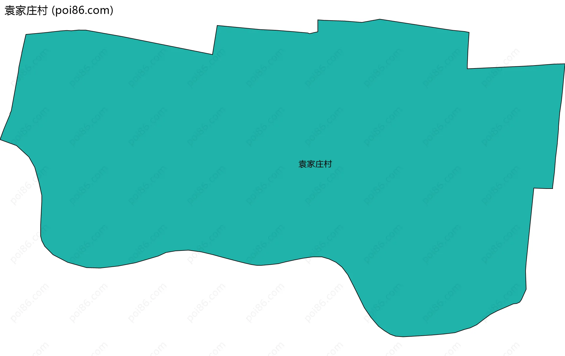 袁家庄村边界地图