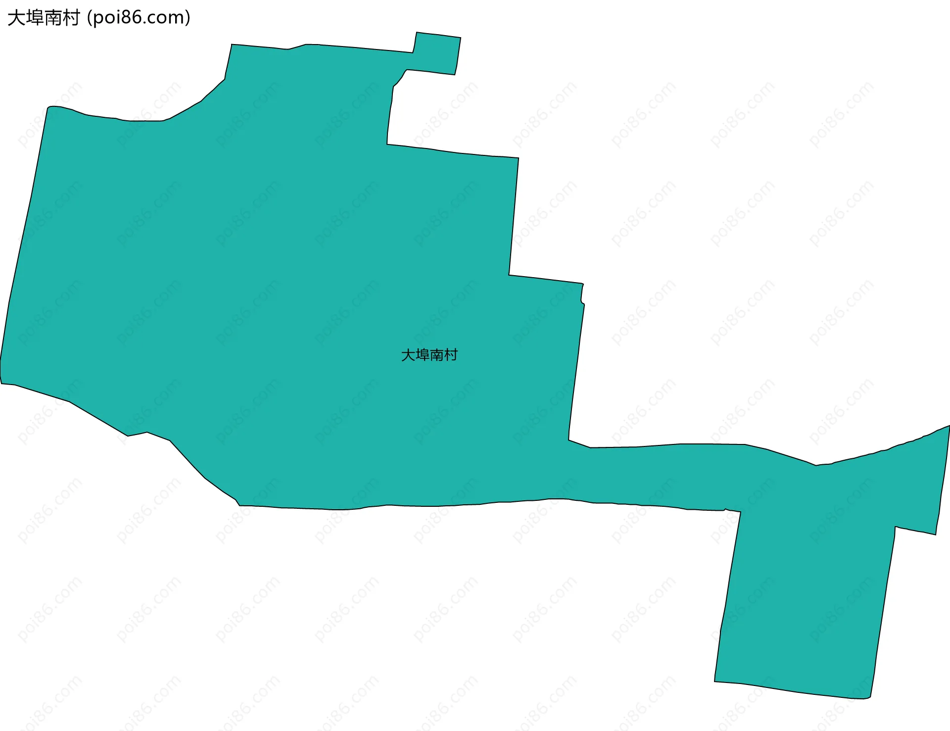 大埠南村边界地图