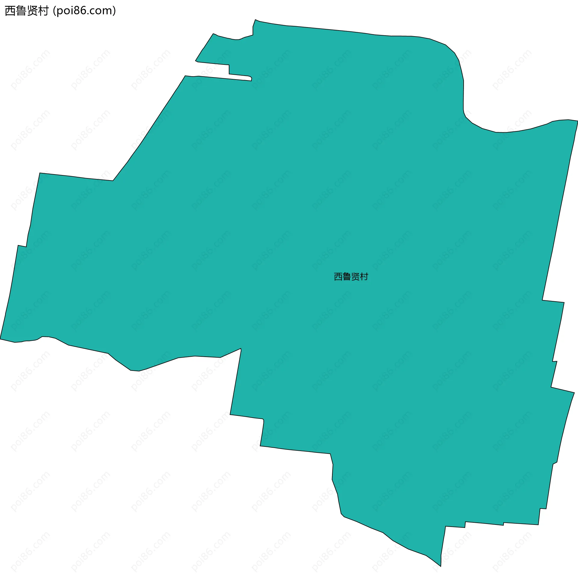 西鲁贤村边界地图