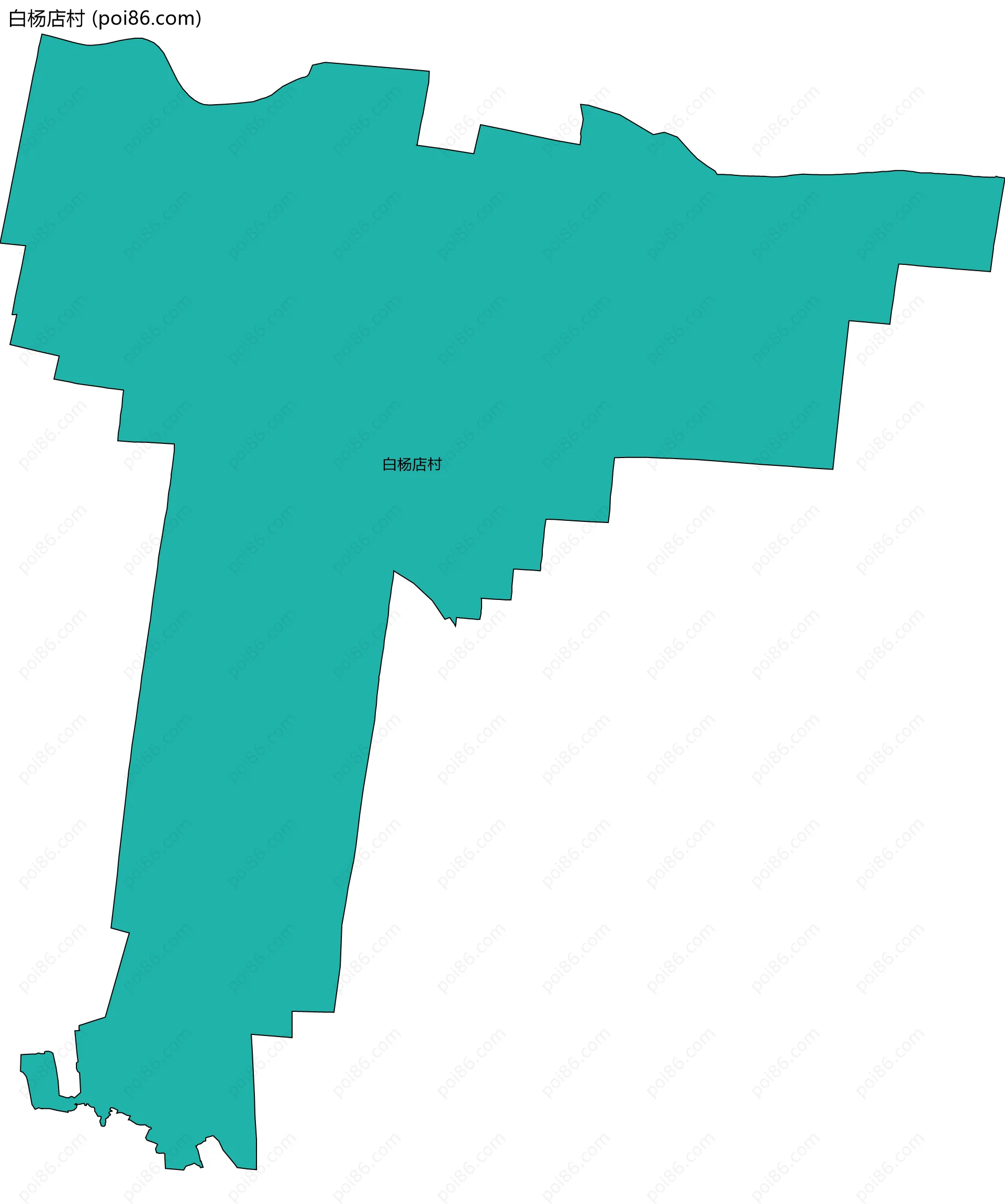 白杨店村边界地图