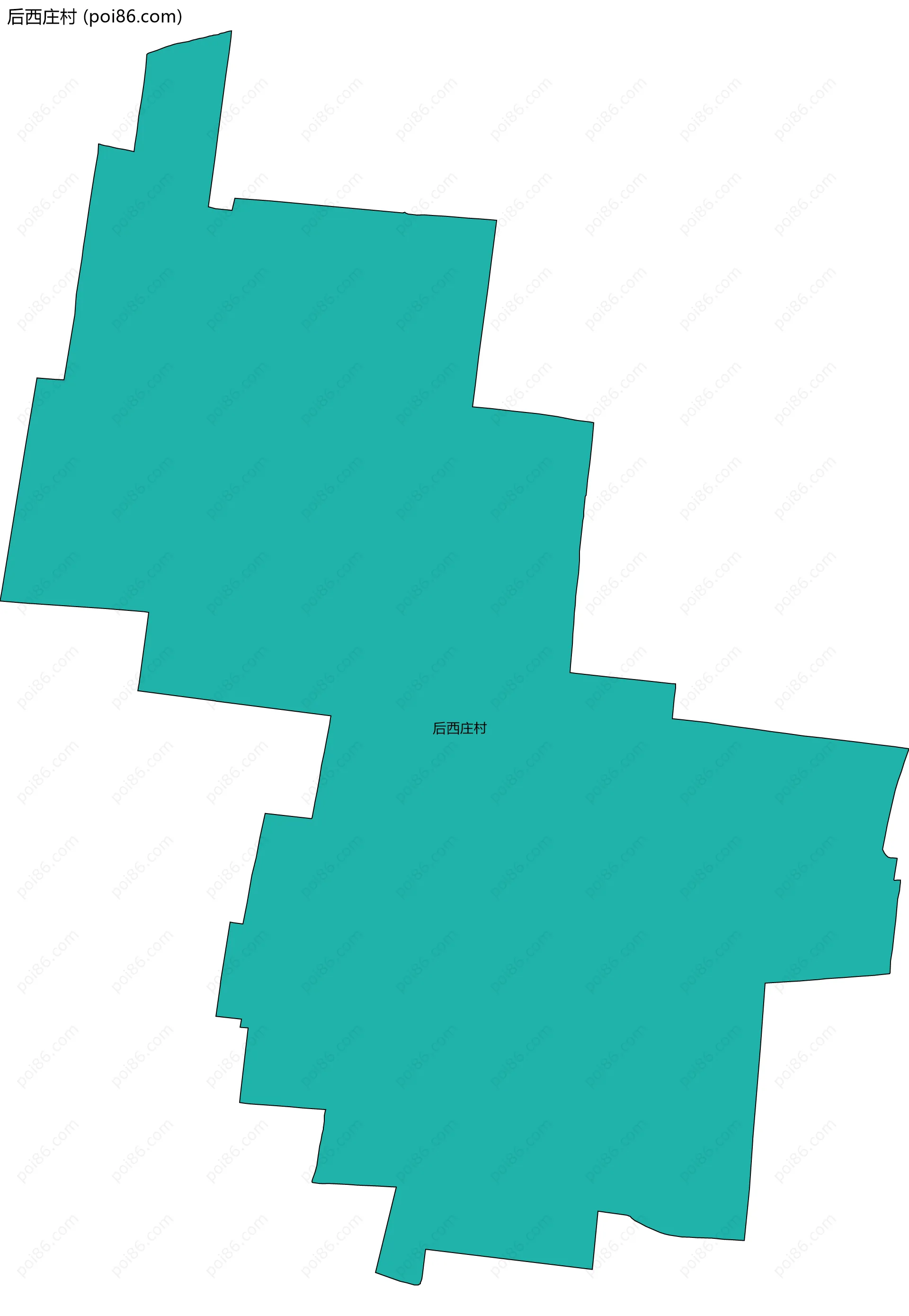 后西庄村边界地图