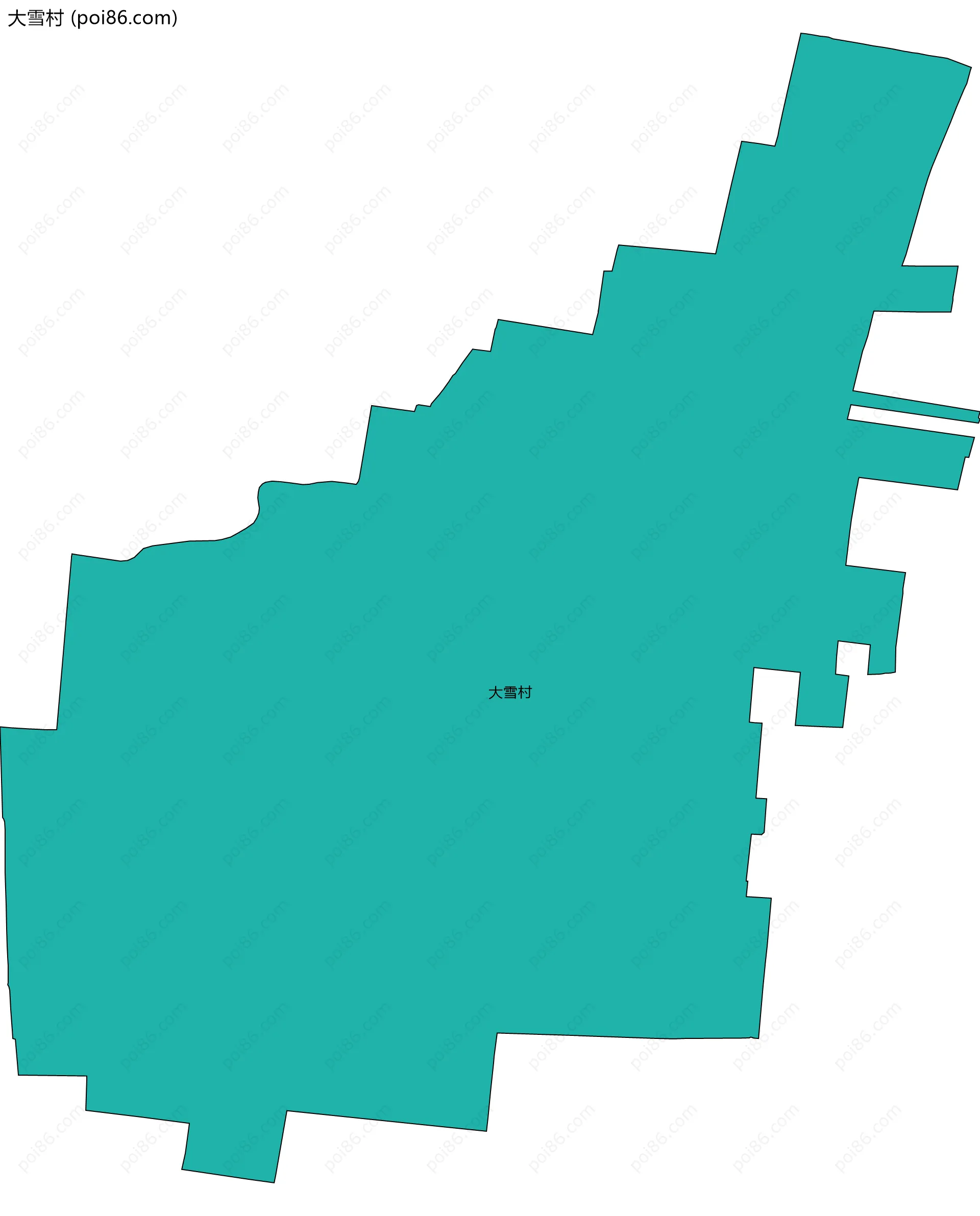 大雪村边界地图