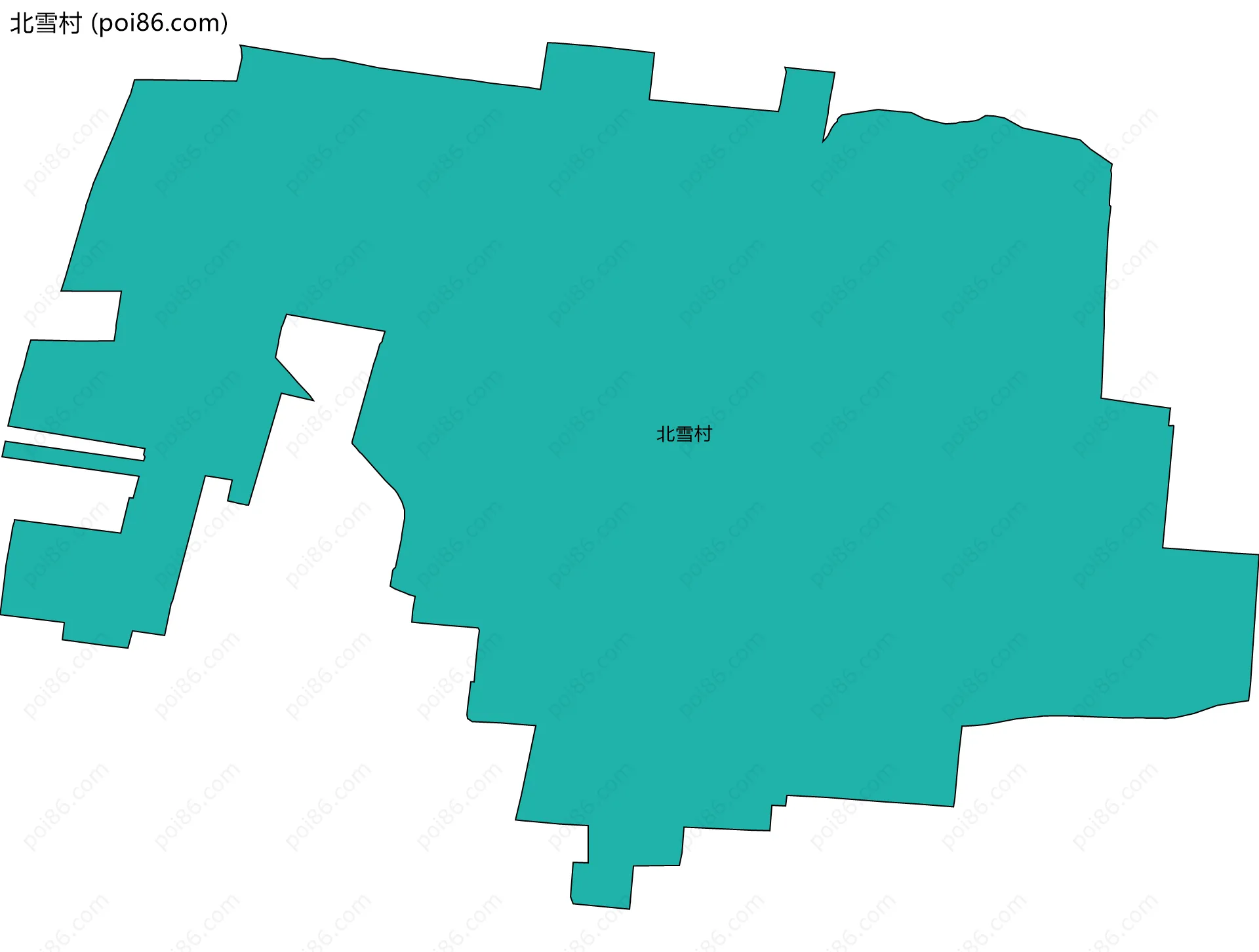 北雪村边界地图