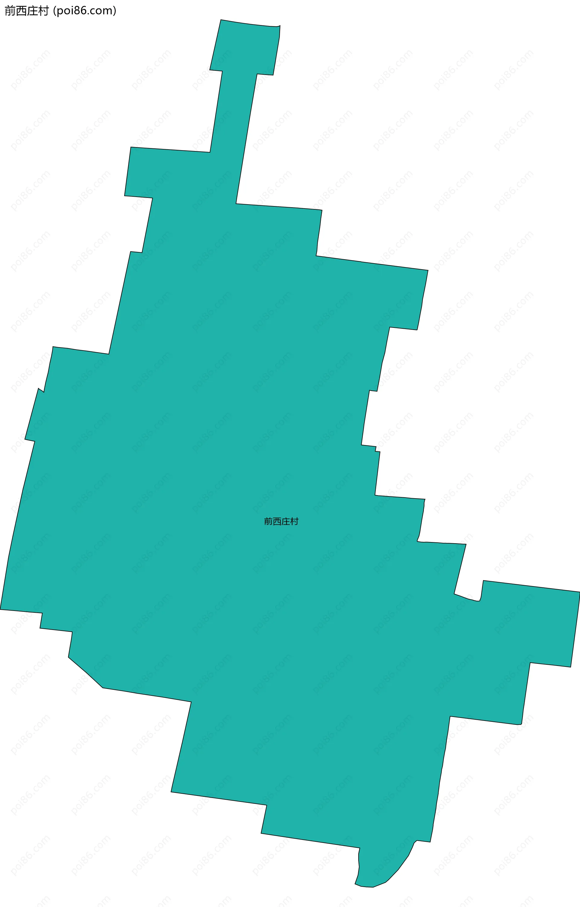 前西庄村边界地图
