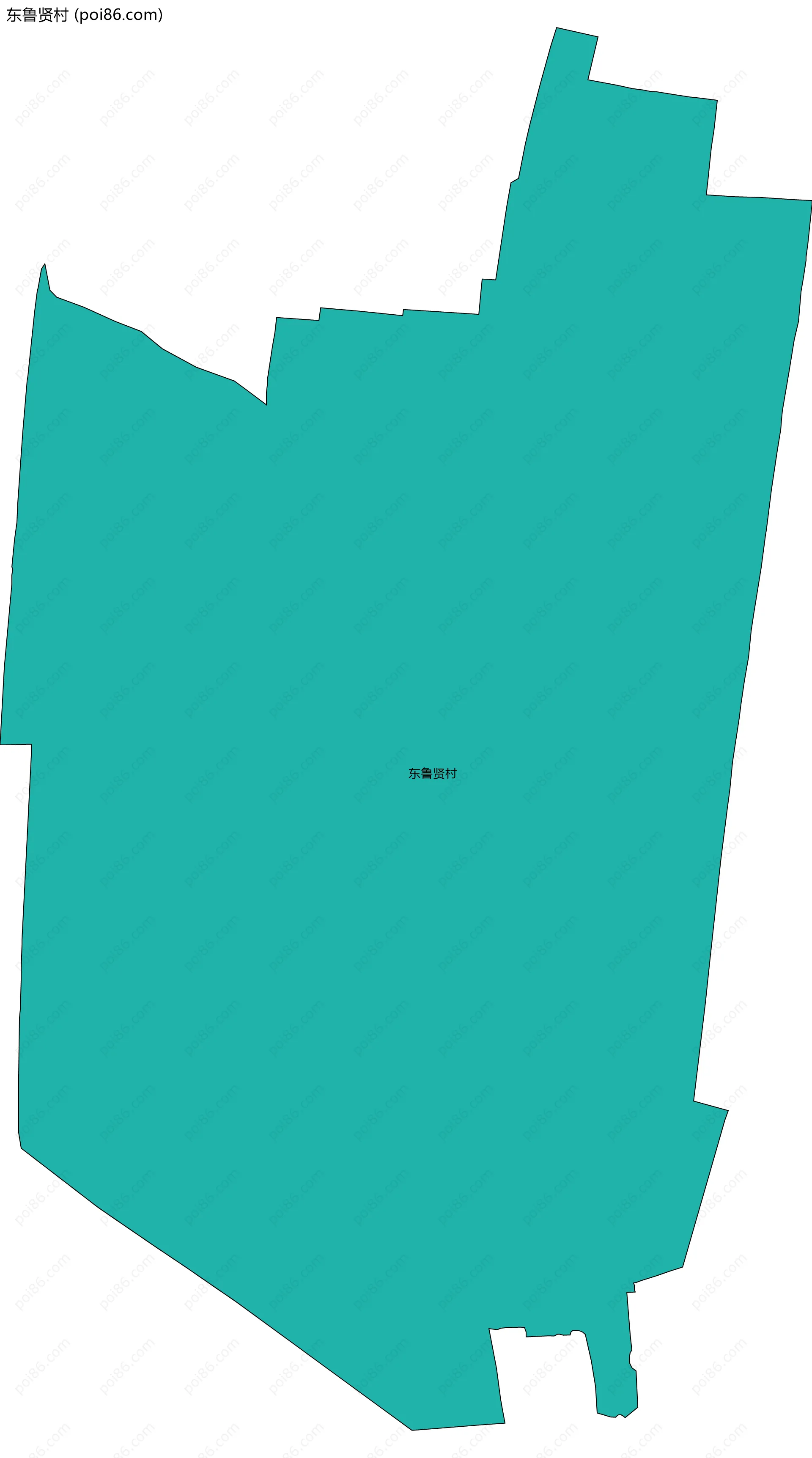 东鲁贤村边界地图