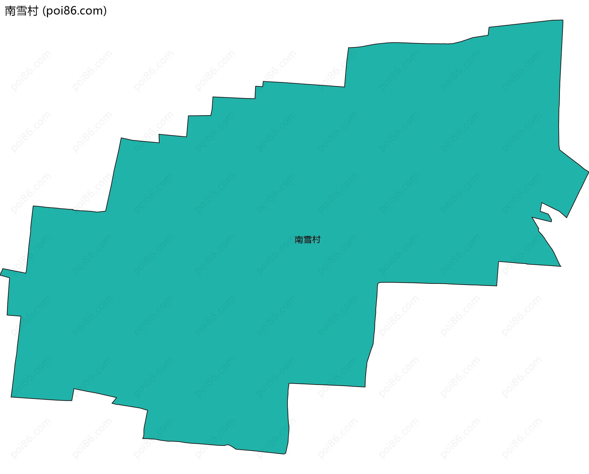 南雪村边界地图