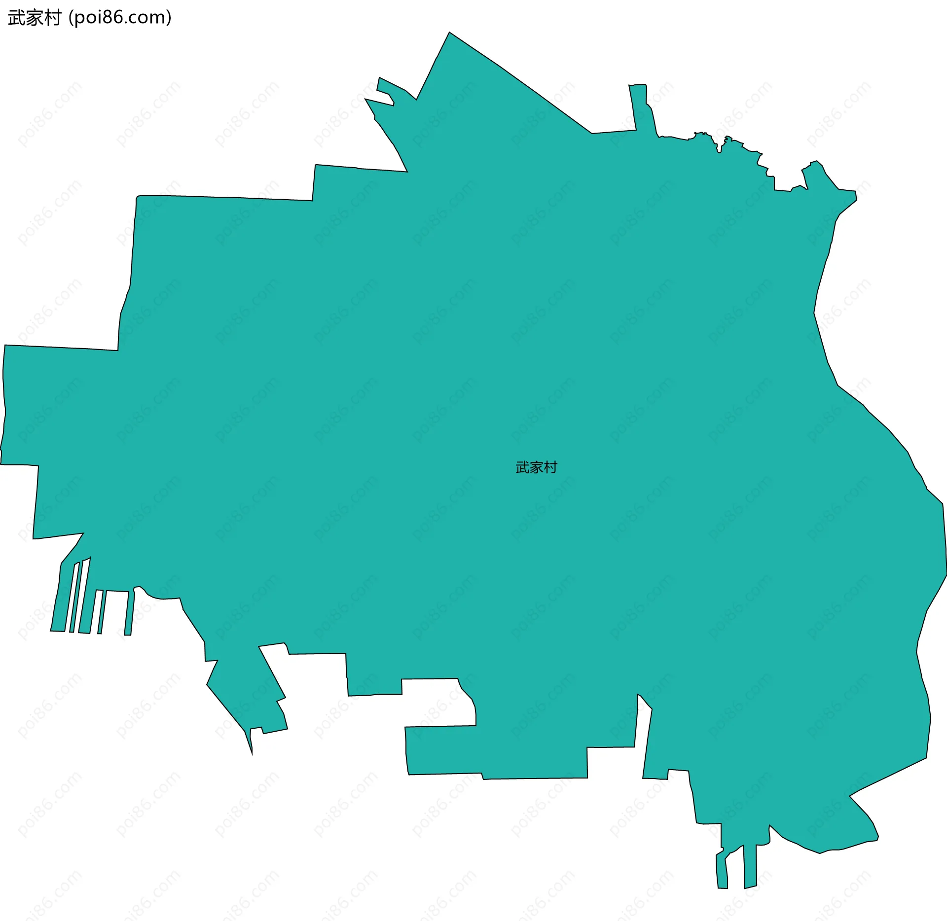 武家村边界地图