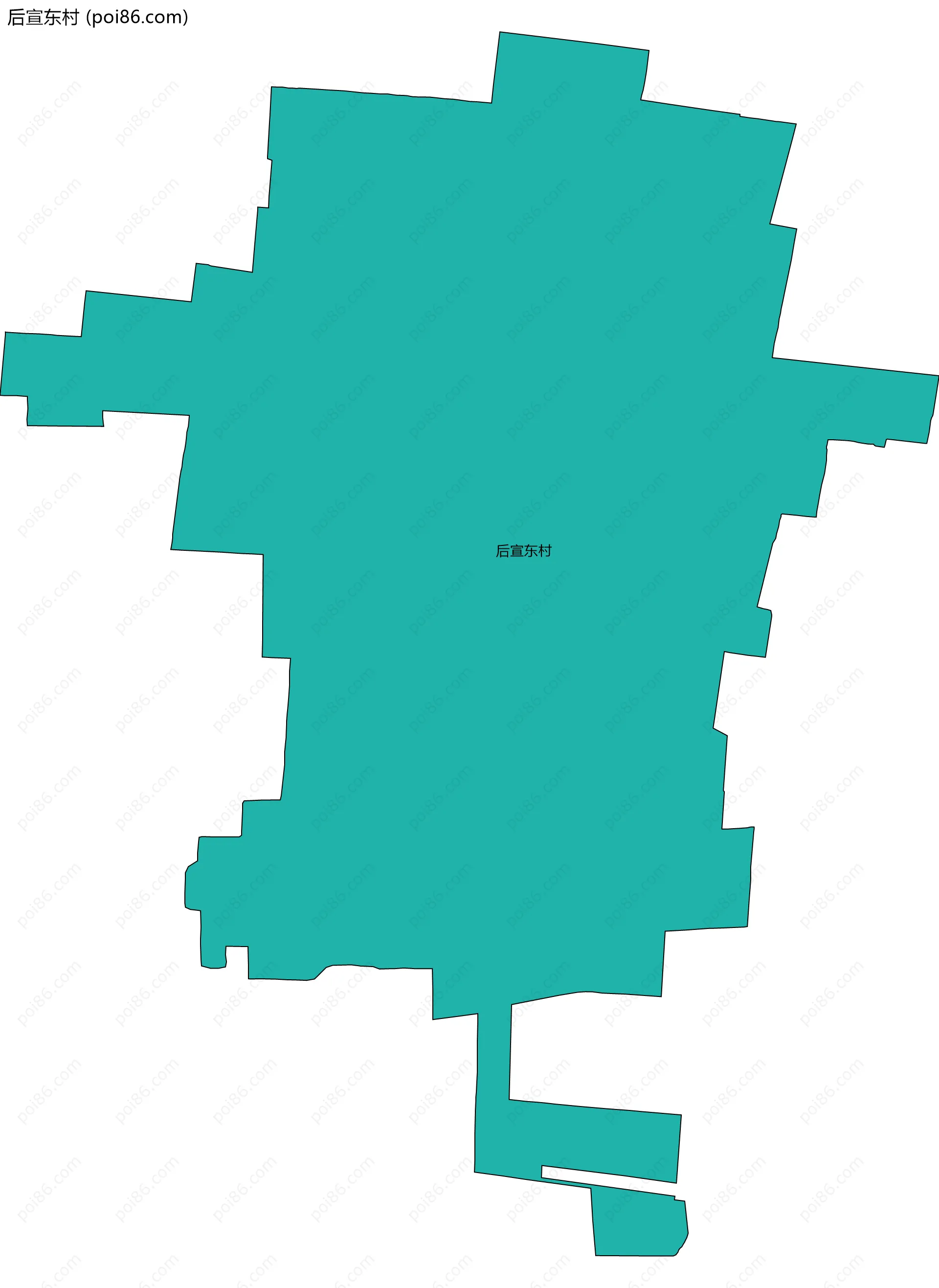 后宣东村边界地图