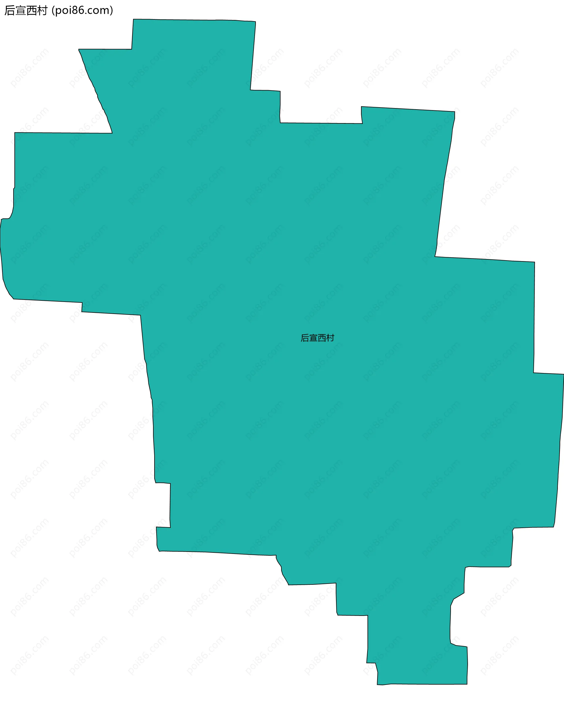 后宣西村边界地图