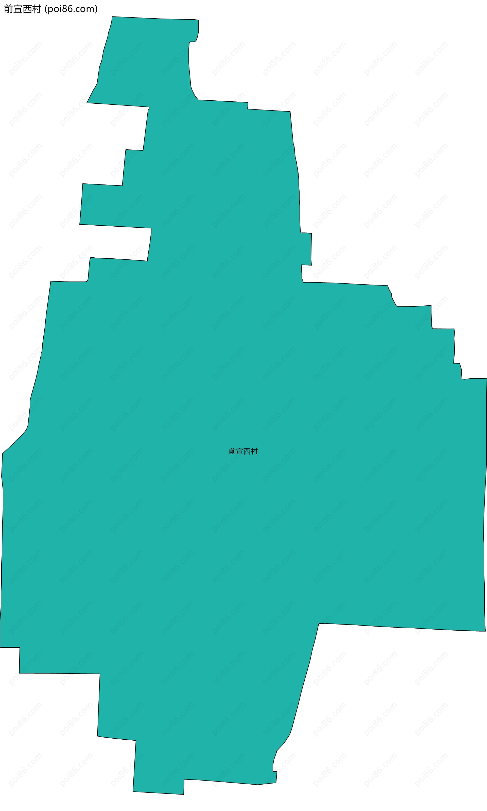 前宣西村边界地图