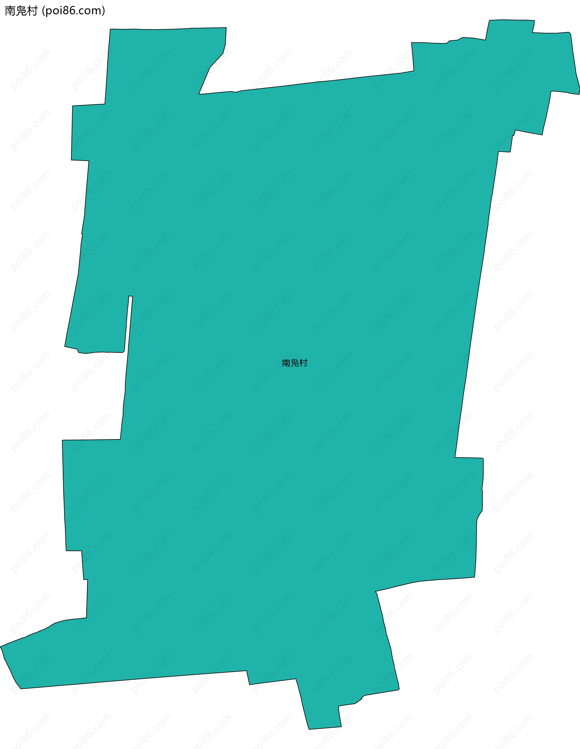 南凫村边界地图