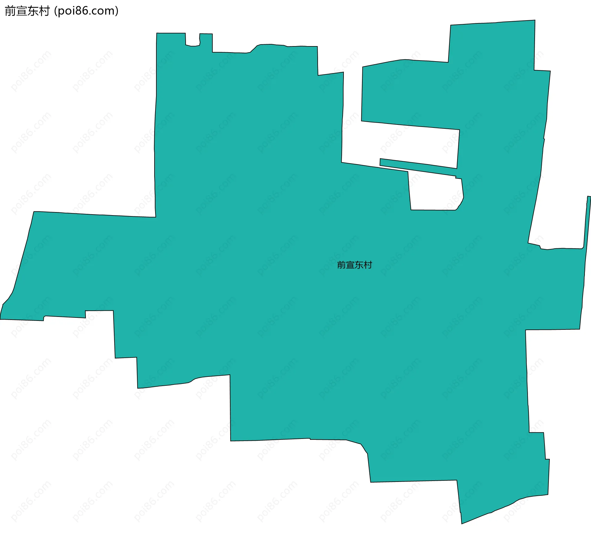 前宣东村边界地图