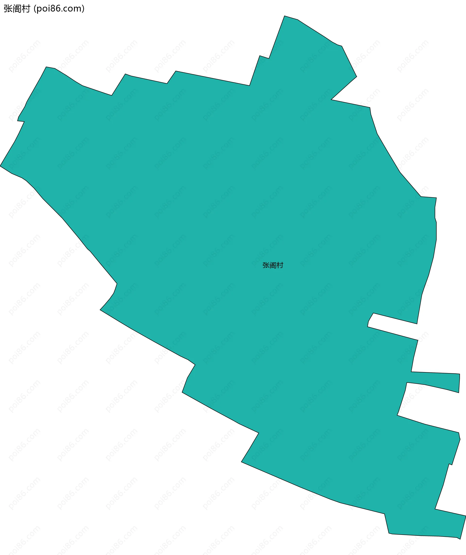 张阁村边界地图