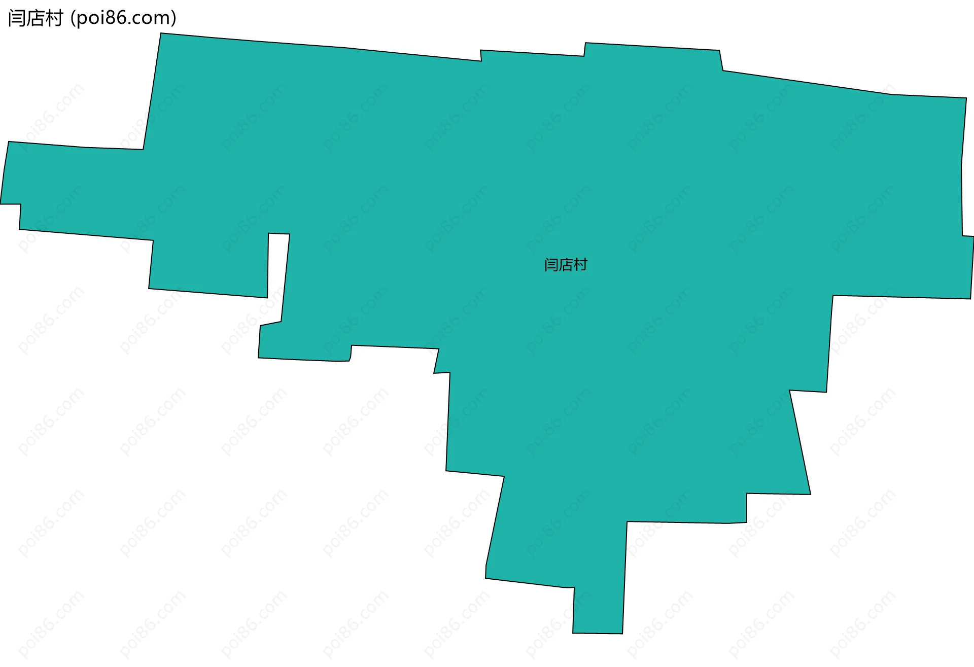 闫店村边界地图
