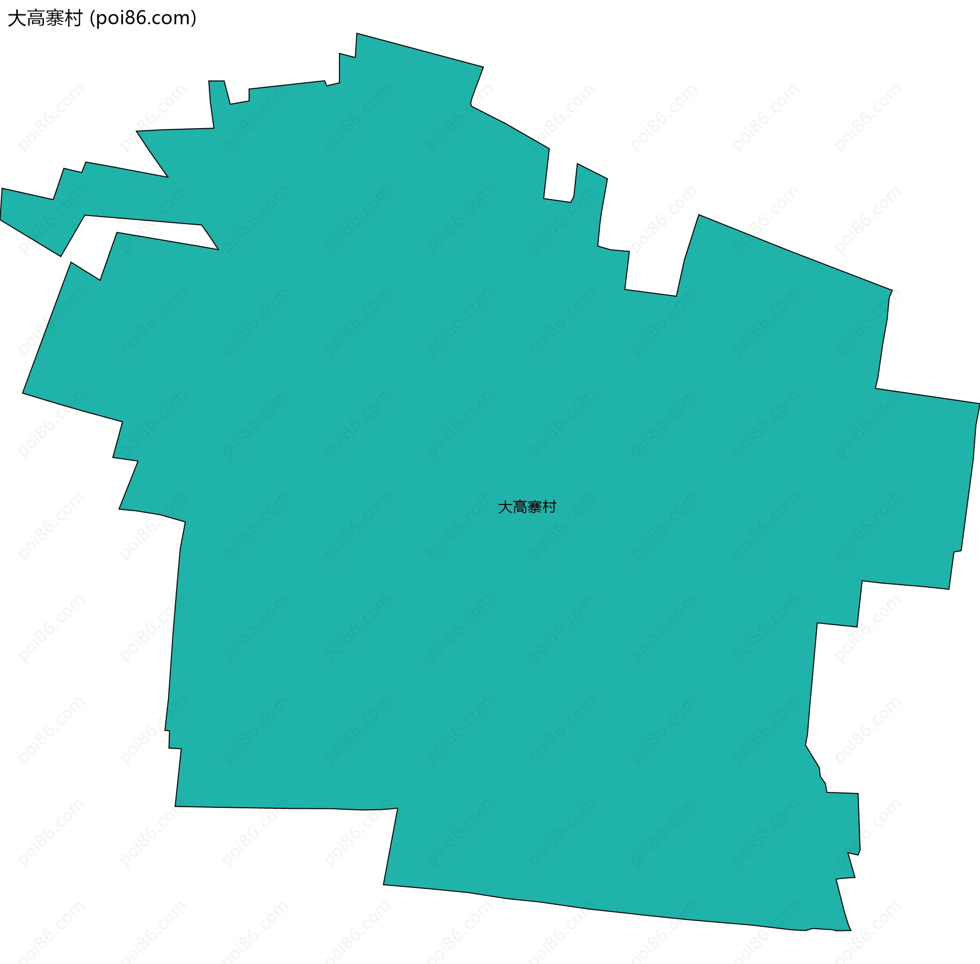 大高寨村边界地图