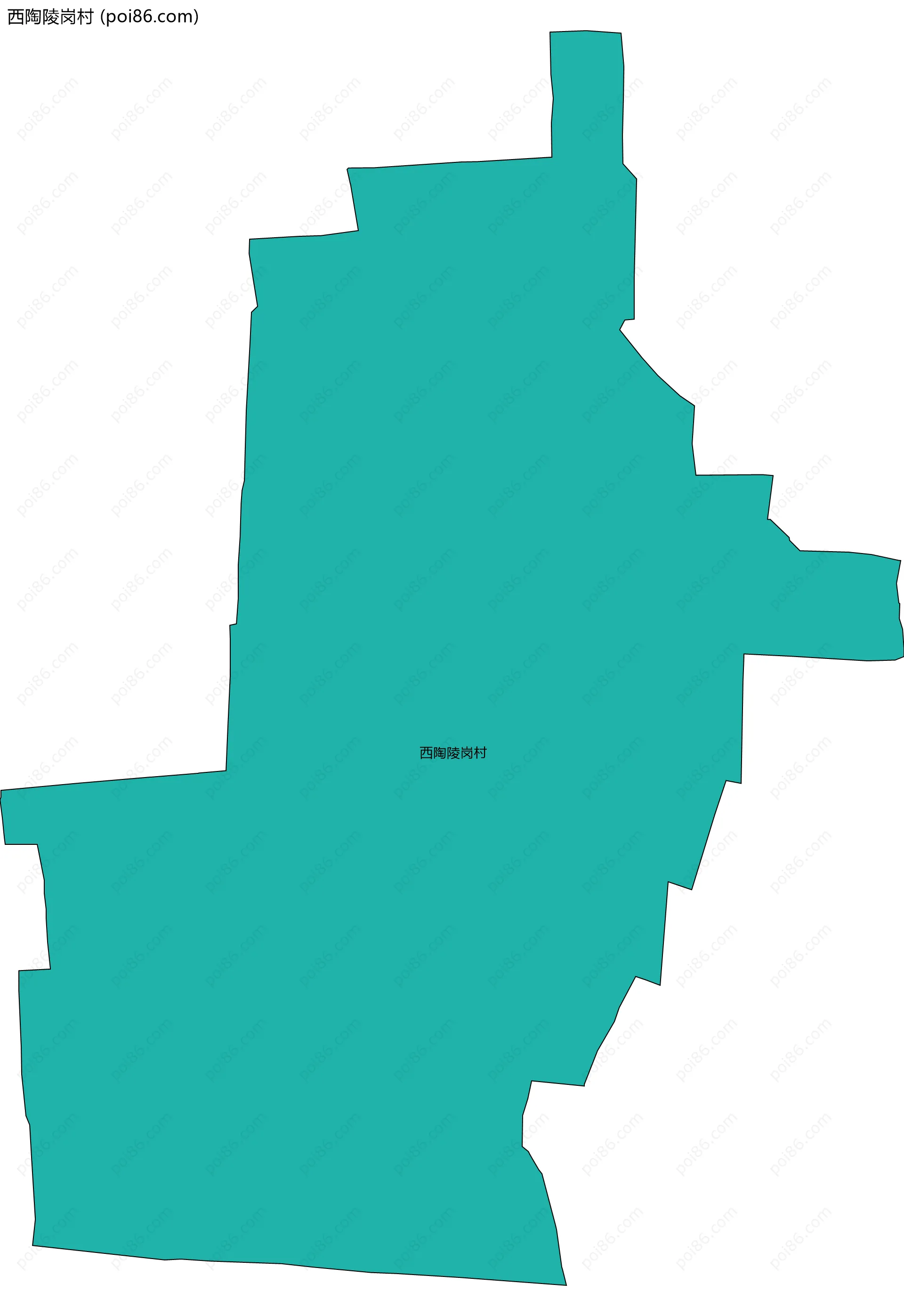 西陶陵岗村边界地图