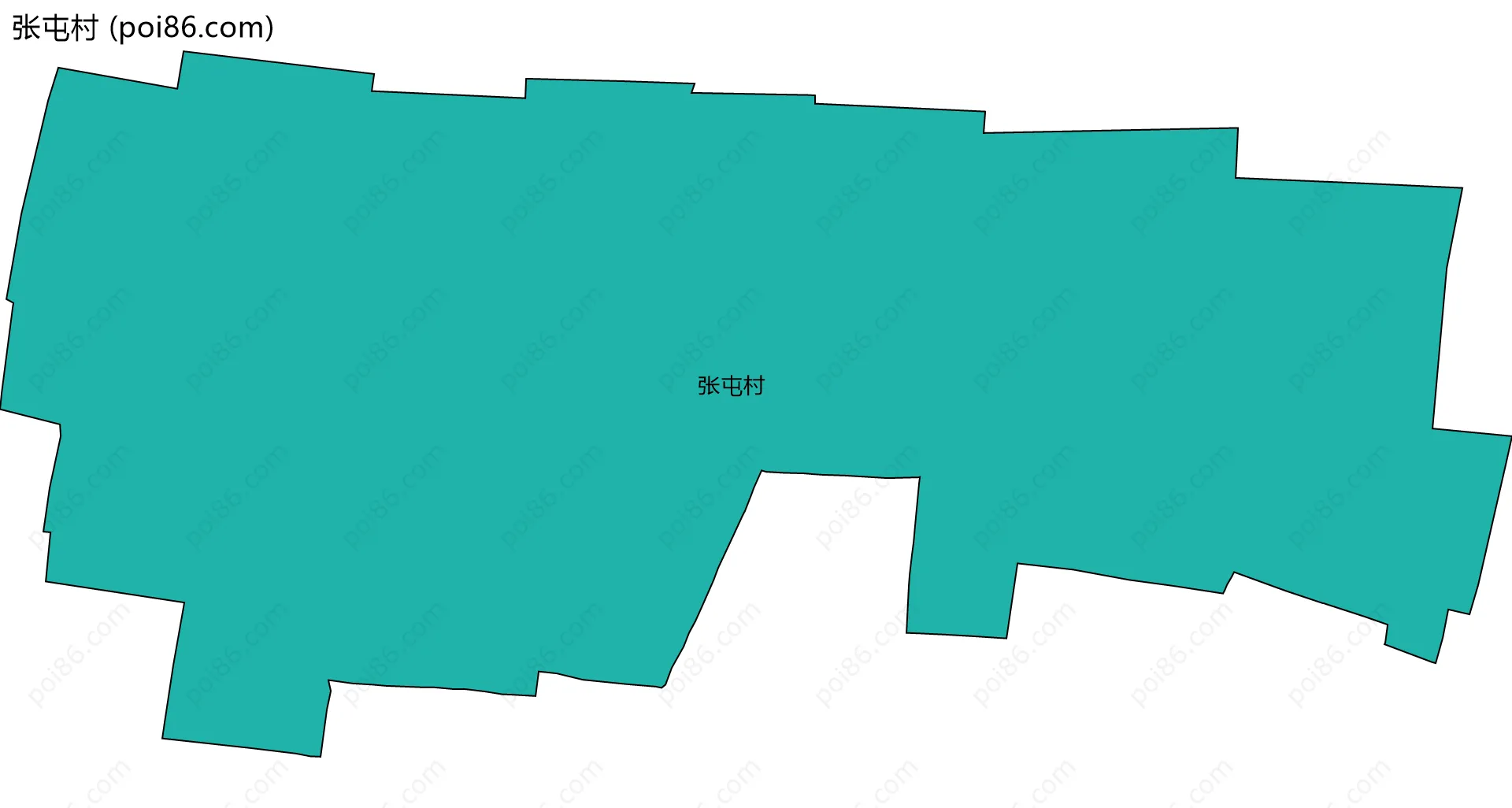张屯村边界地图