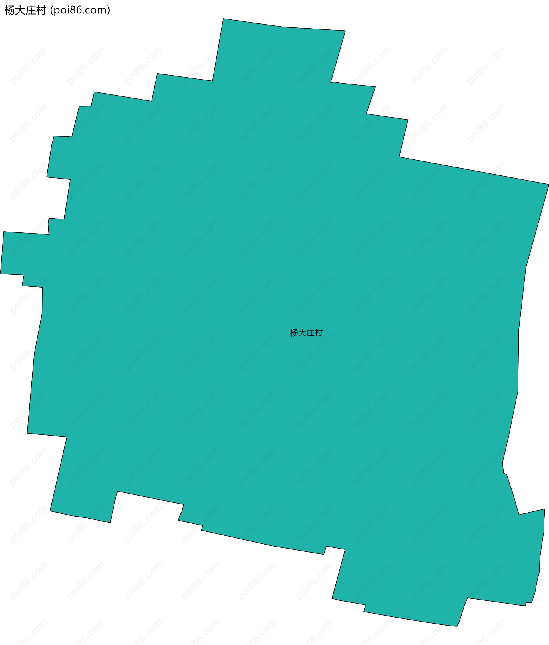 杨大庄村边界地图