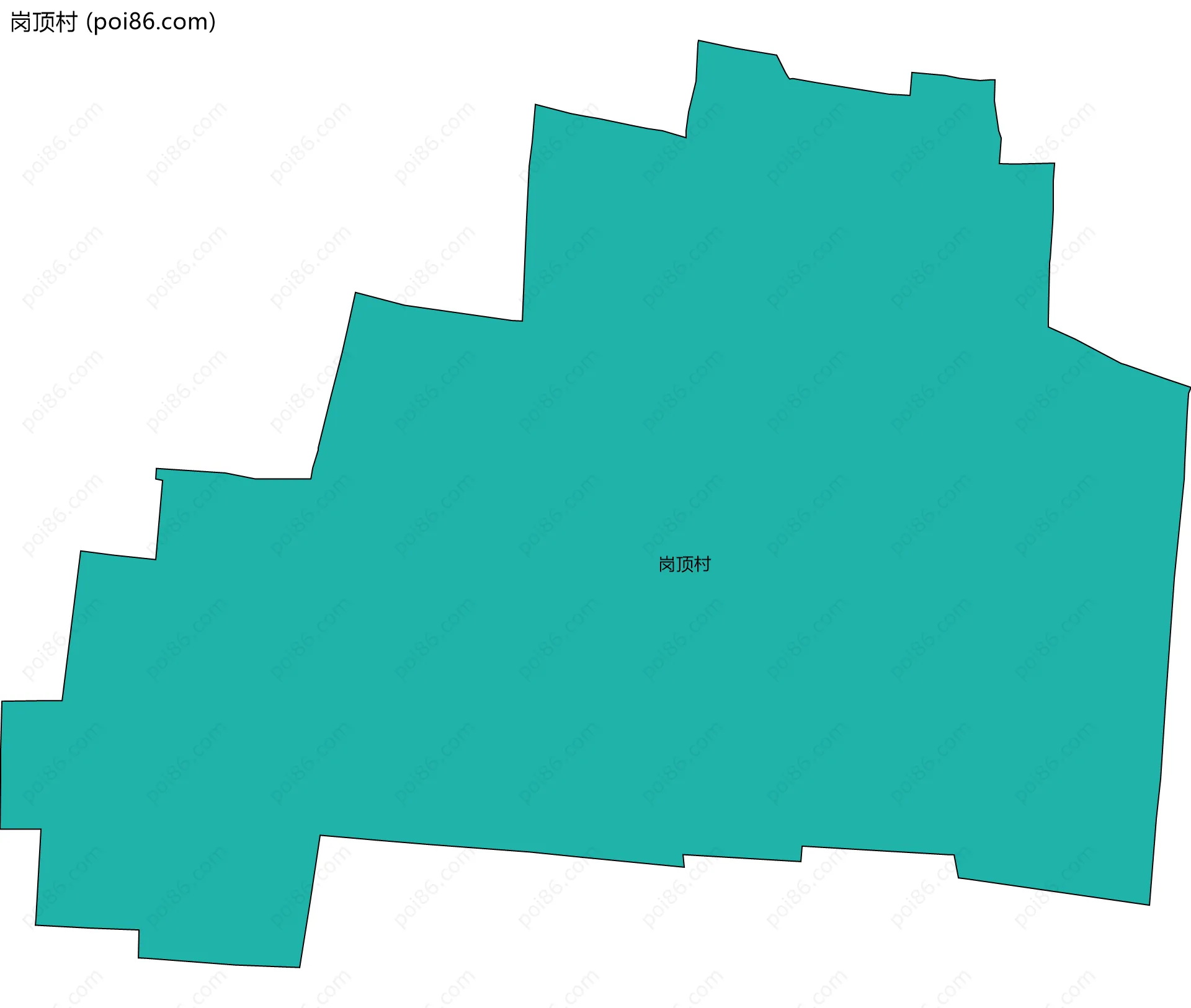 岗顶村边界地图