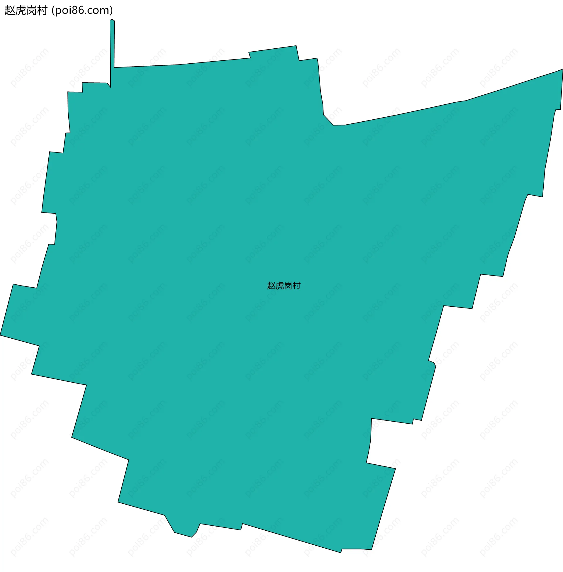 赵虎岗村边界地图