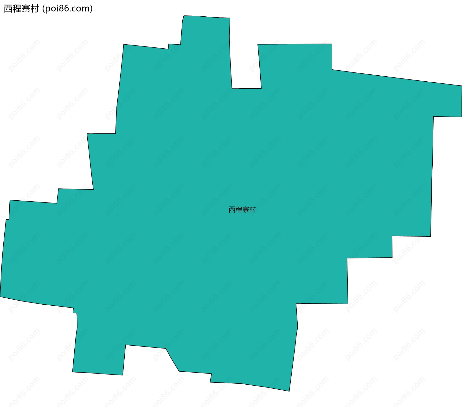 西程寨村边界地图