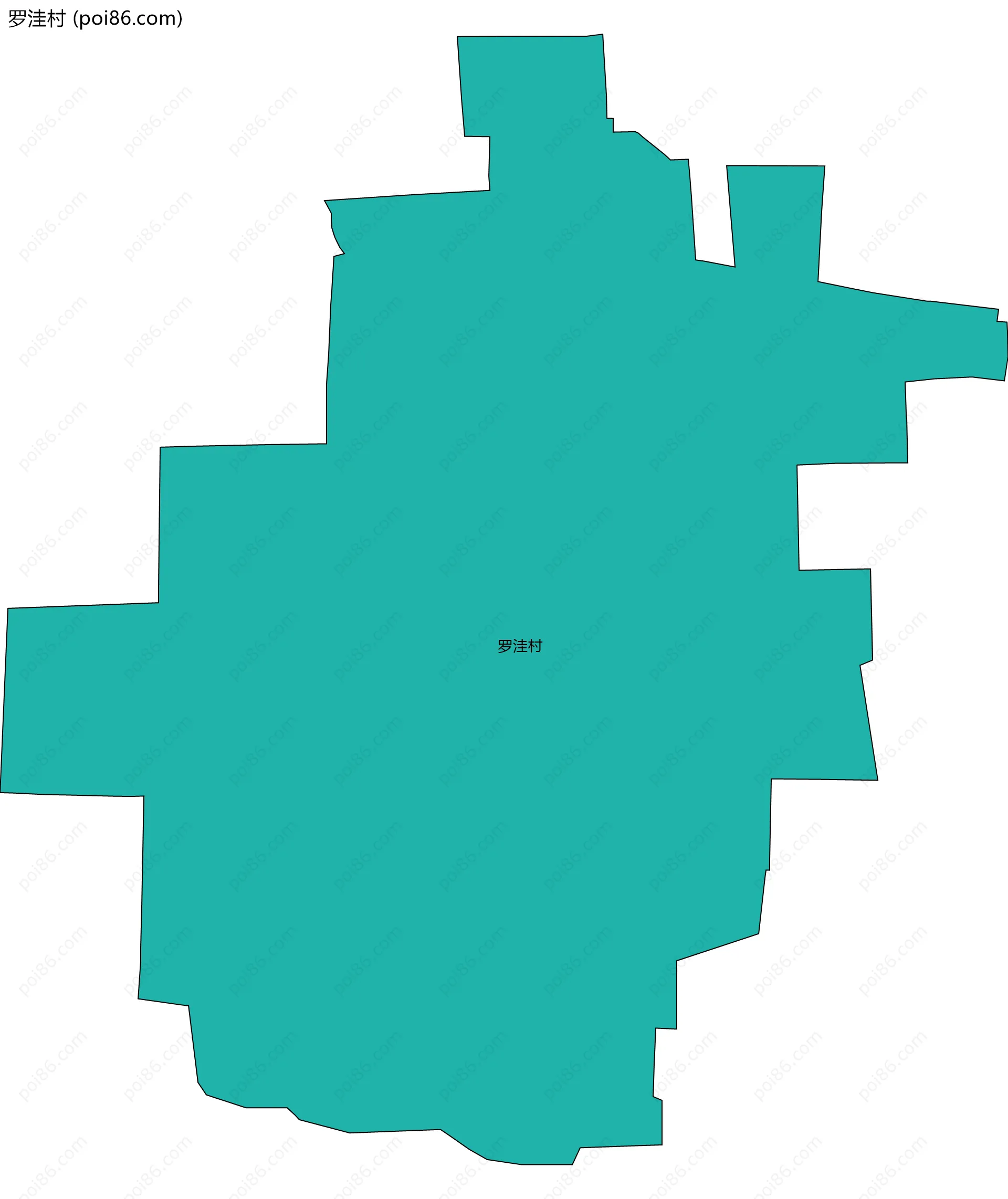 罗洼村边界地图