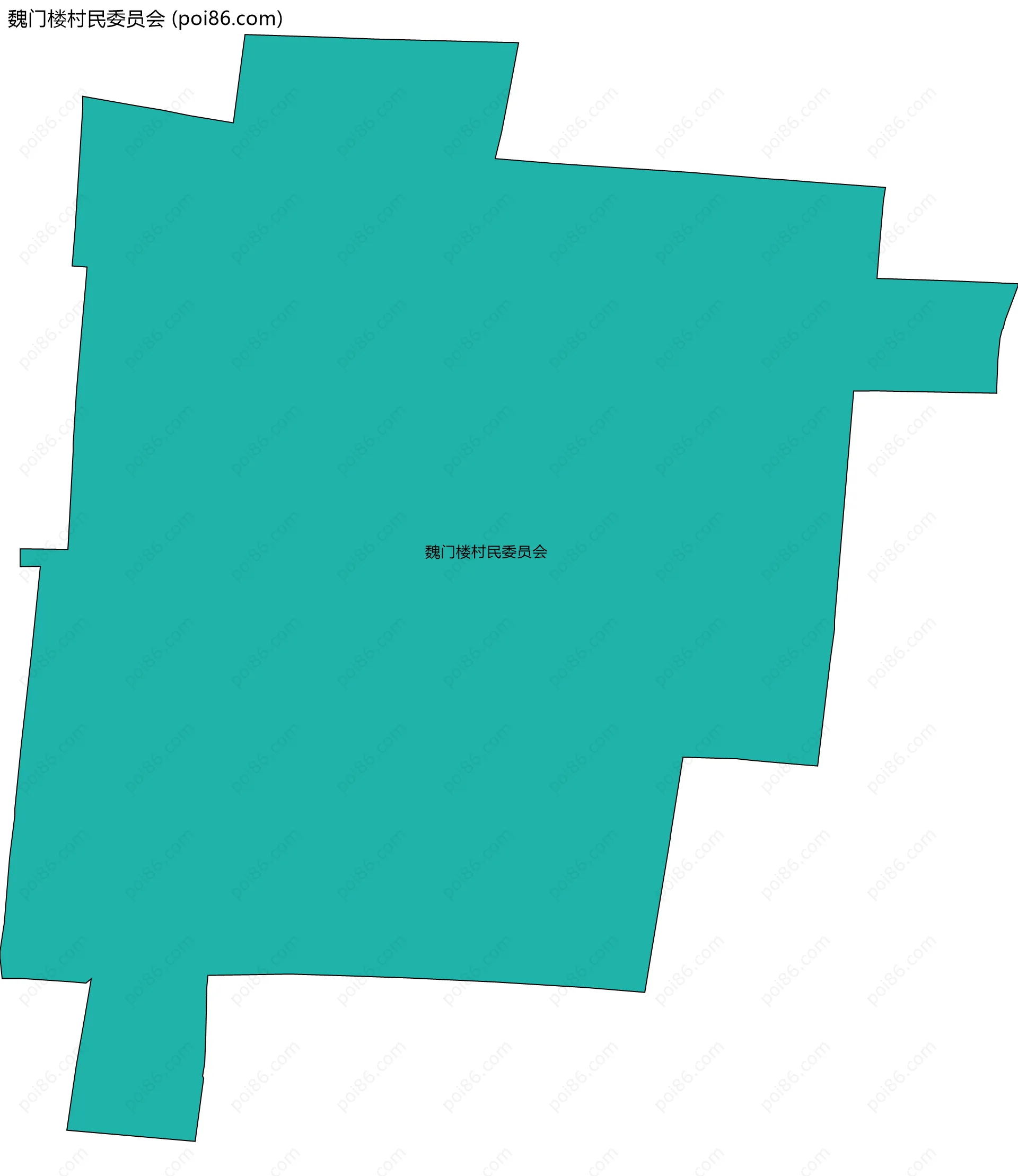 魏门楼村民委员会边界地图