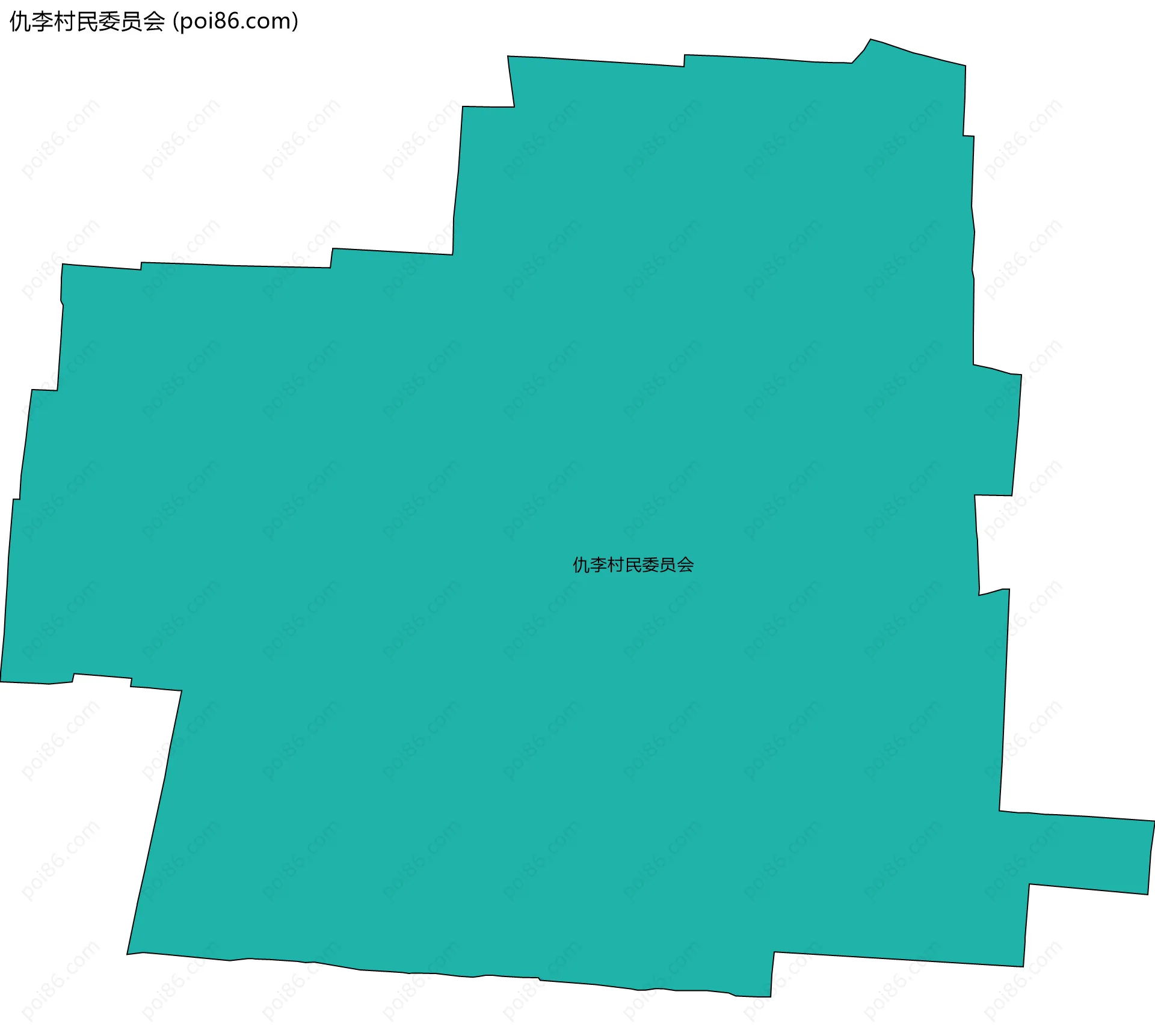 仇李村民委员会边界地图