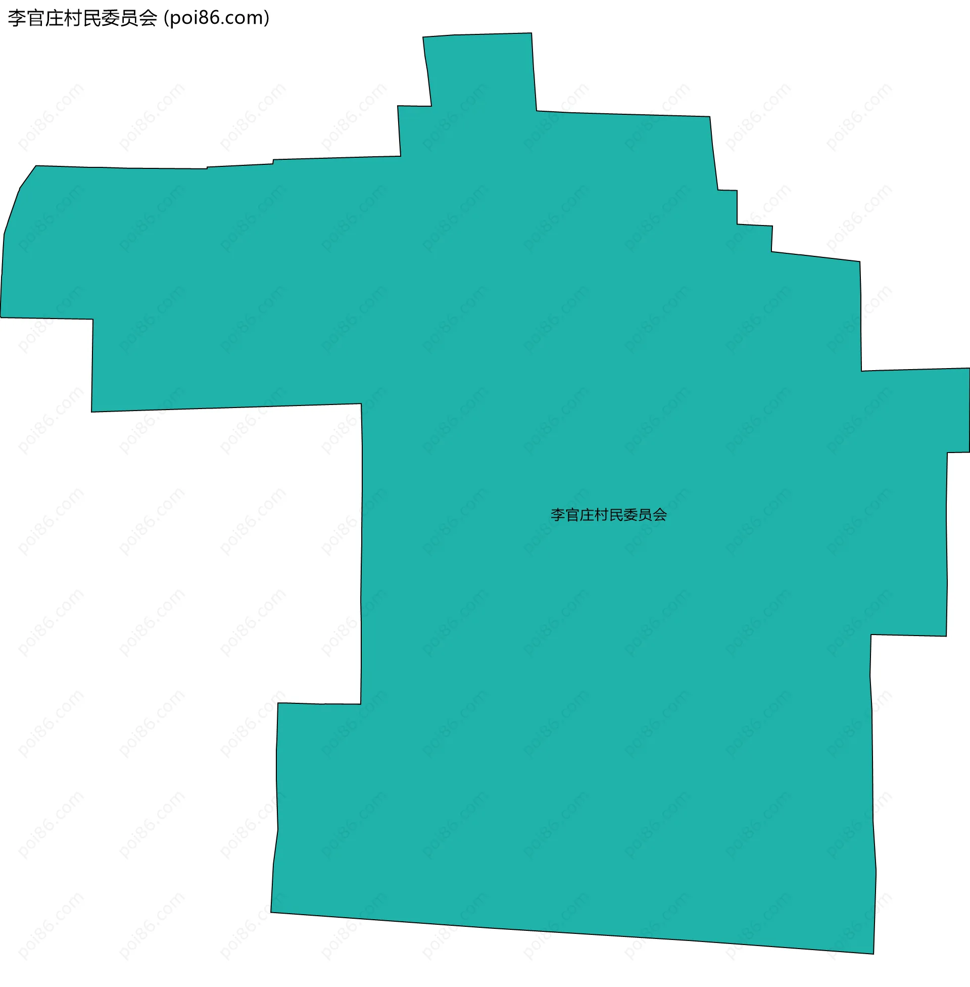 李官庄村民委员会边界地图