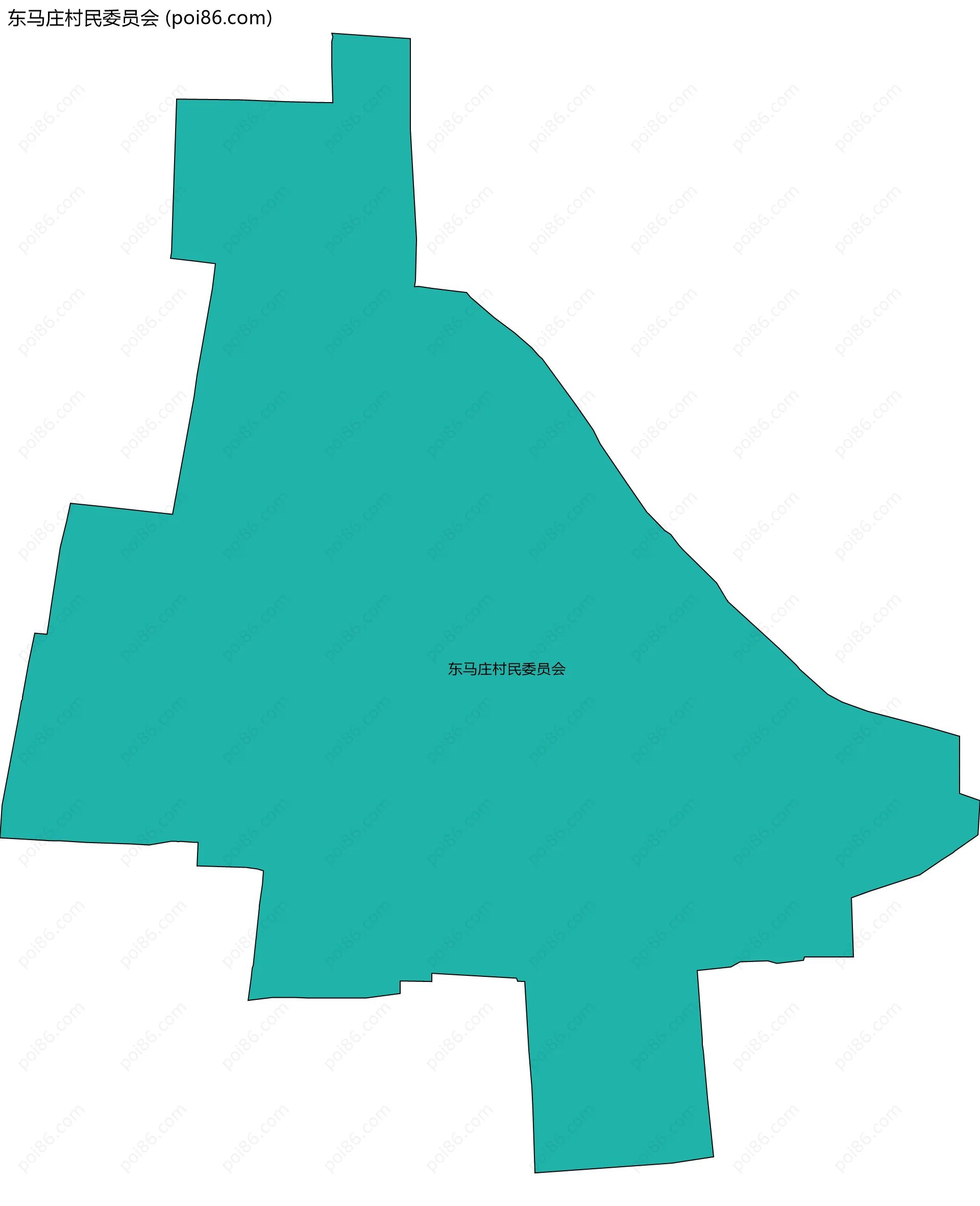 东马庄村民委员会边界地图