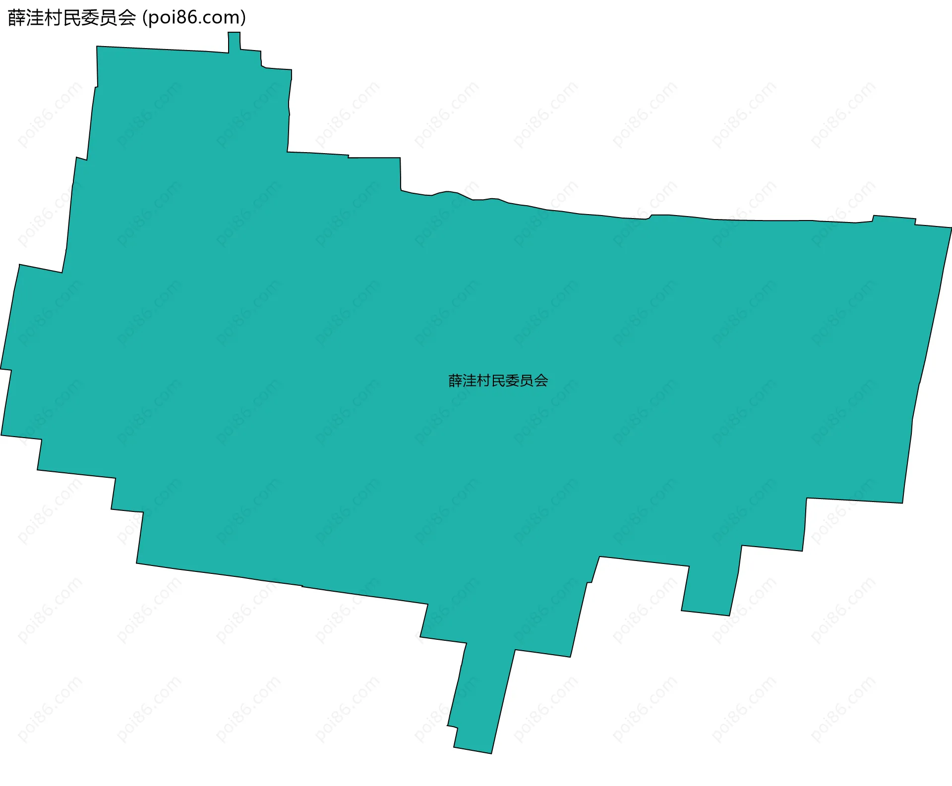 薛洼村民委员会边界地图