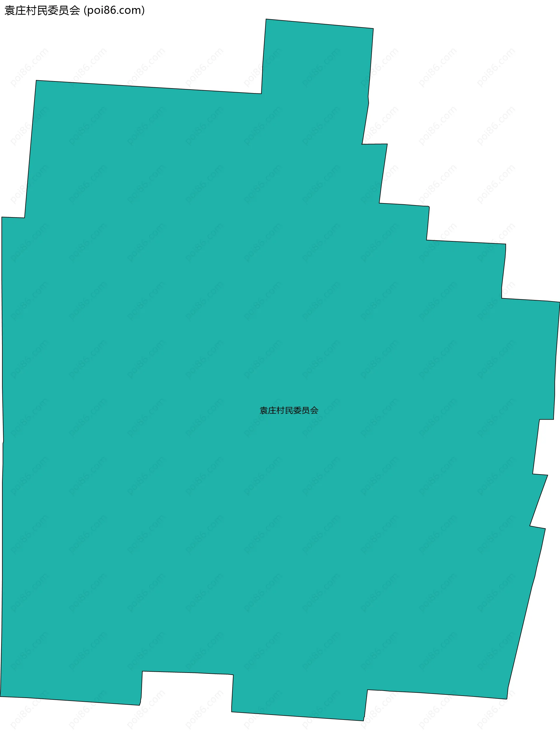 袁庄村民委员会边界地图