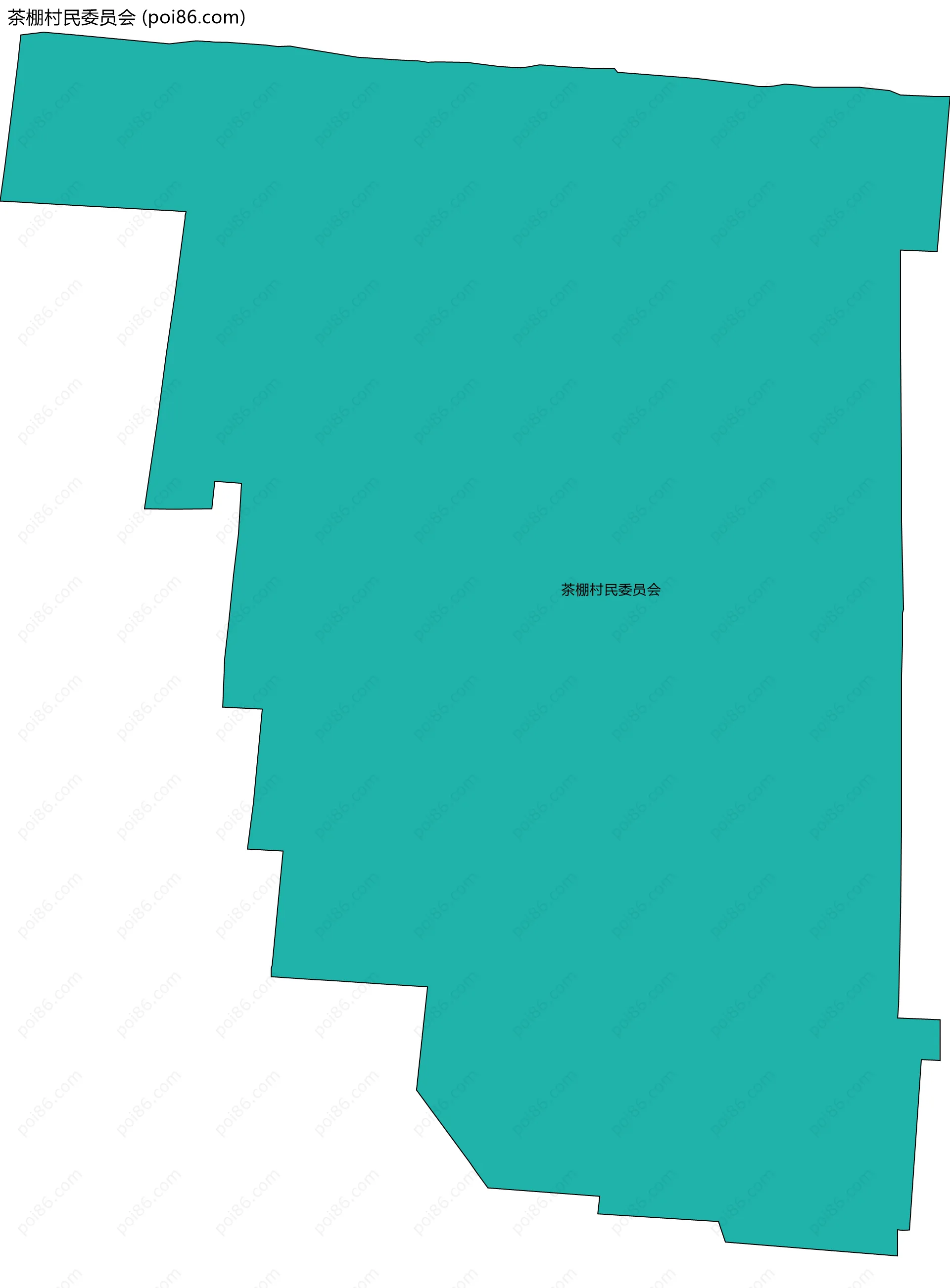 茶棚村民委员会边界地图