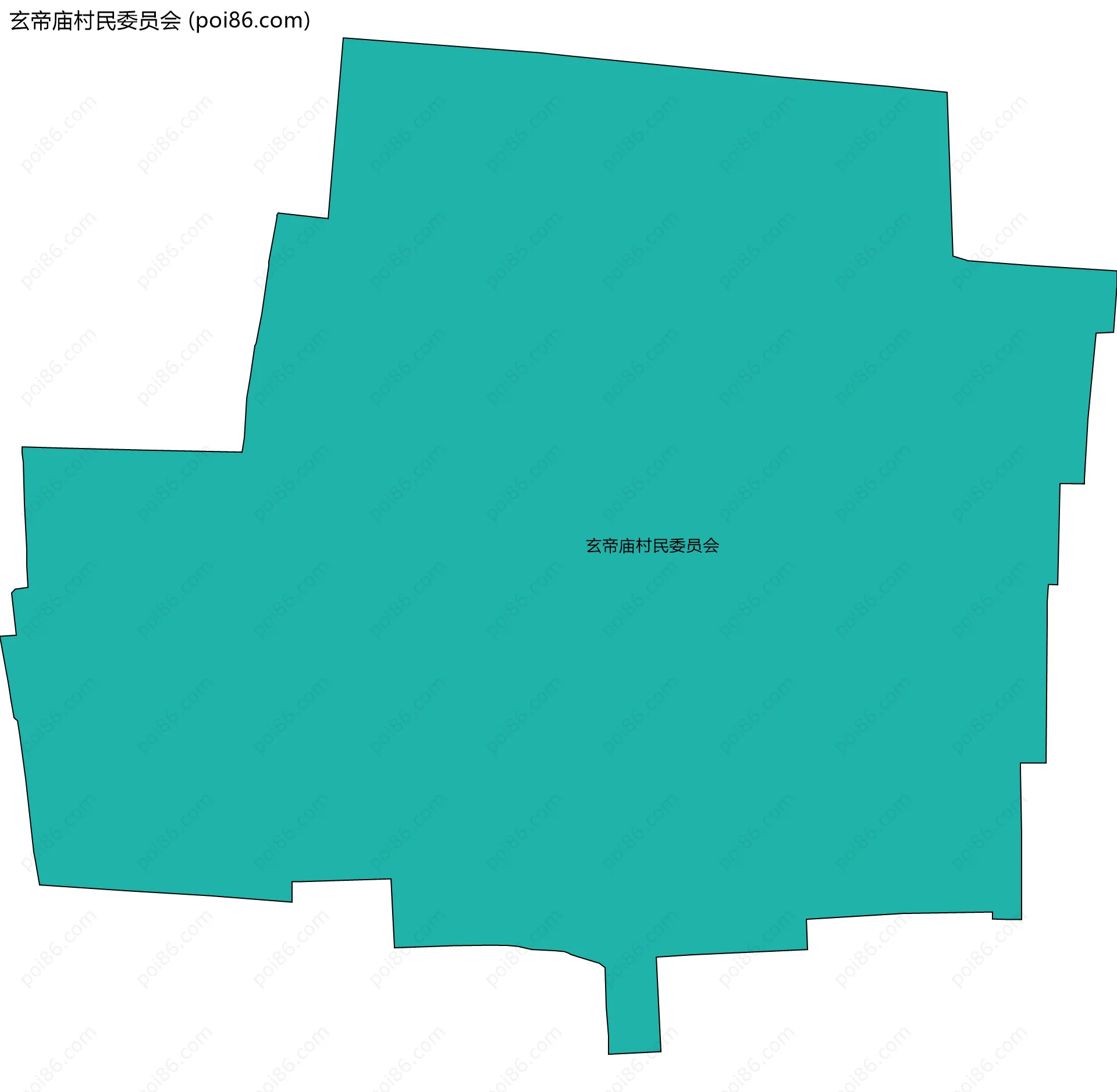 玄帝庙村民委员会边界地图