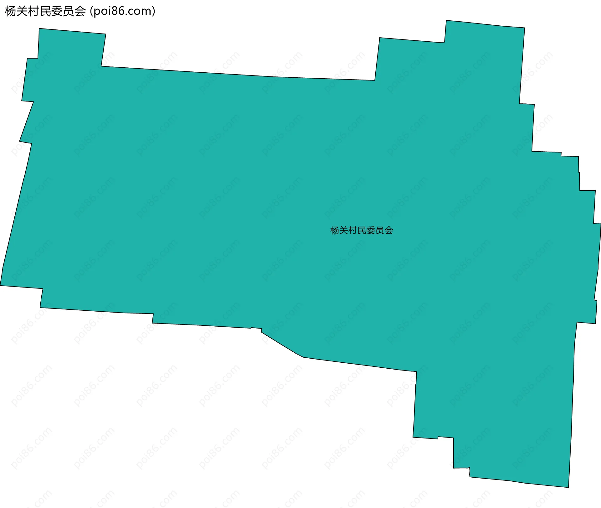 杨关村民委员会边界地图