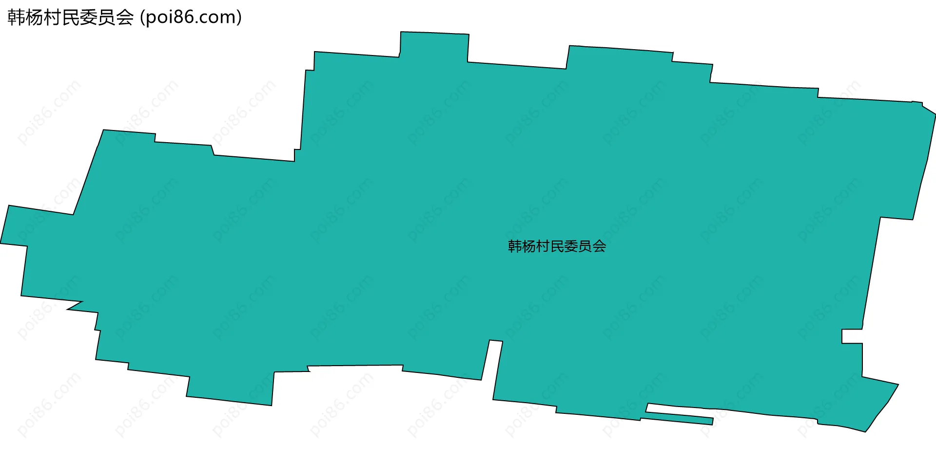 韩杨村民委员会边界地图