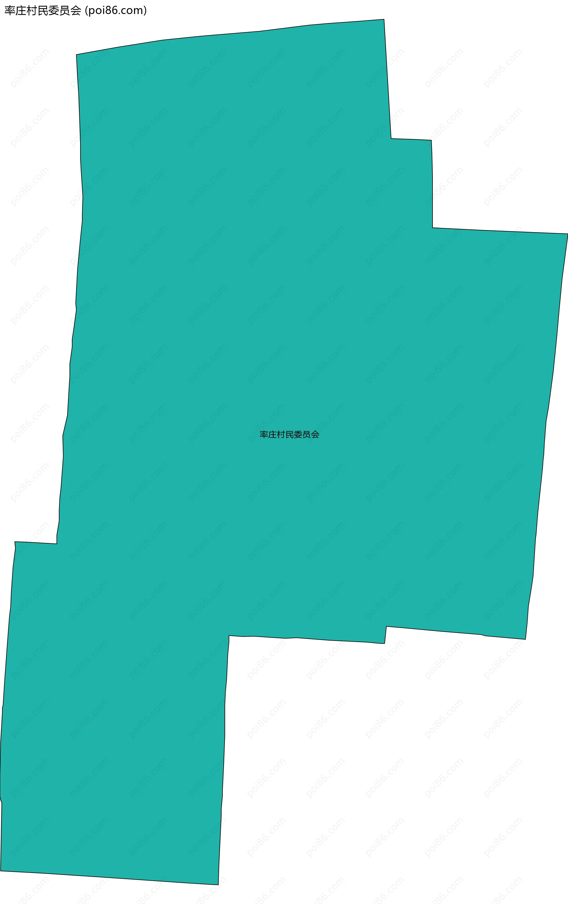 率庄村民委员会边界地图