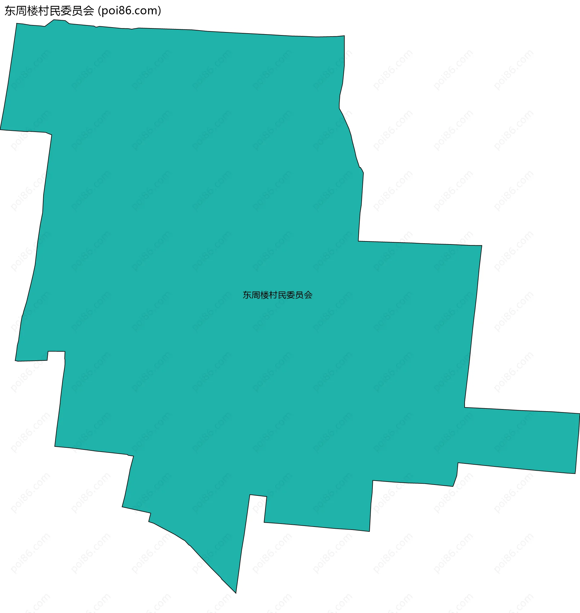 东周楼村民委员会边界地图