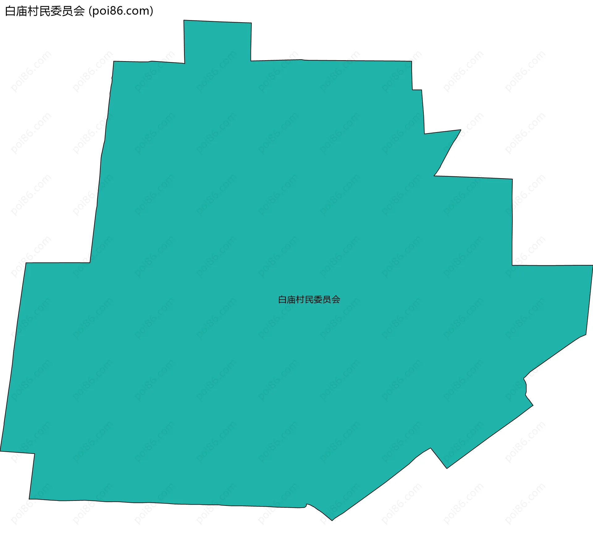 白庙村民委员会边界地图