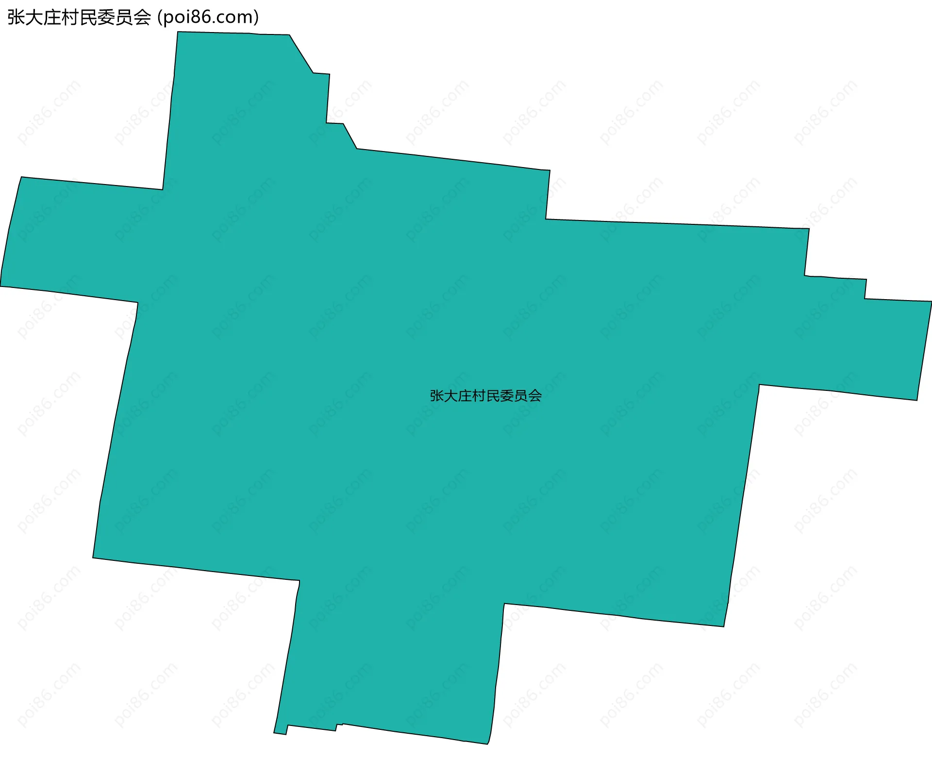 张大庄村民委员会边界地图