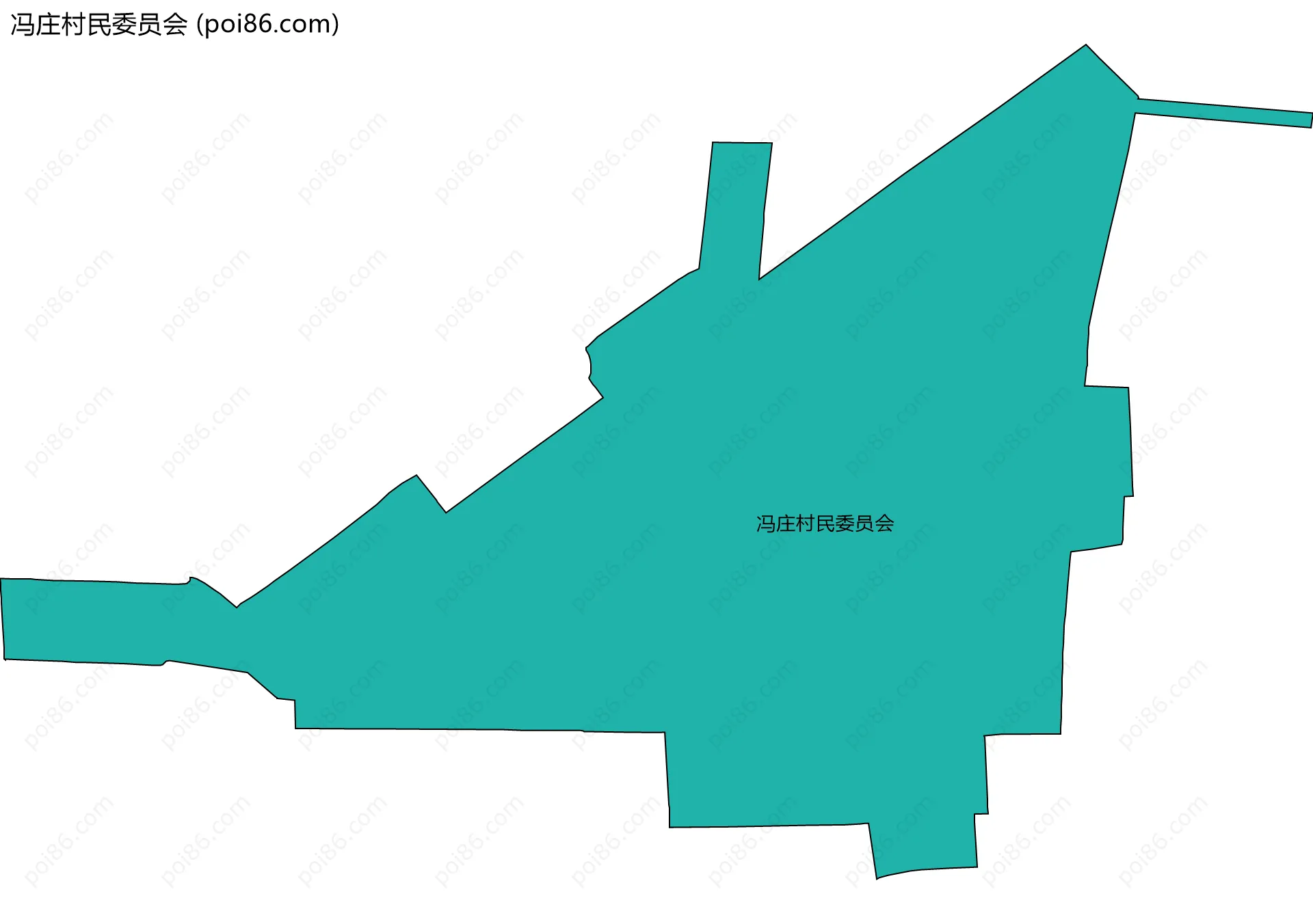 冯庄村民委员会边界地图
