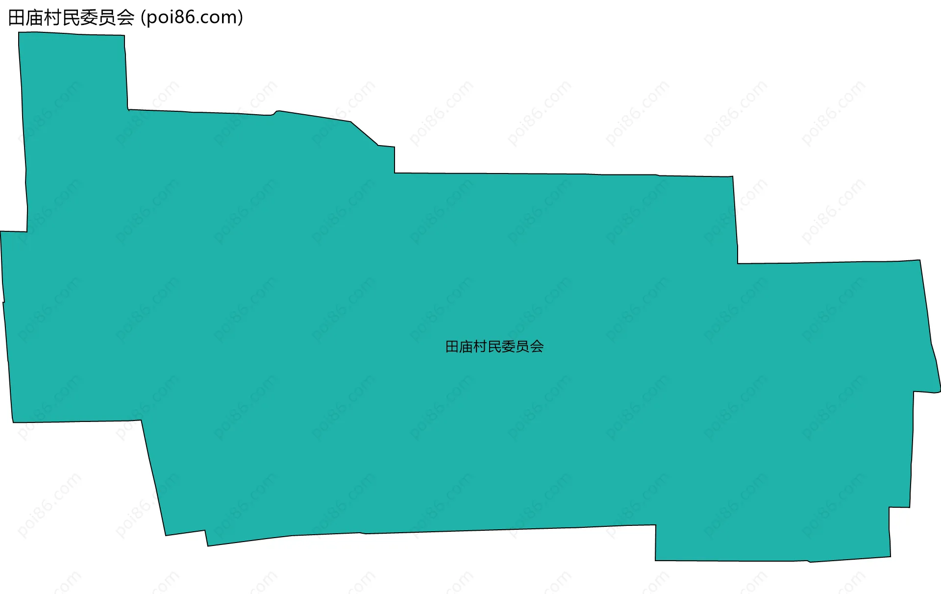 田庙村民委员会边界地图