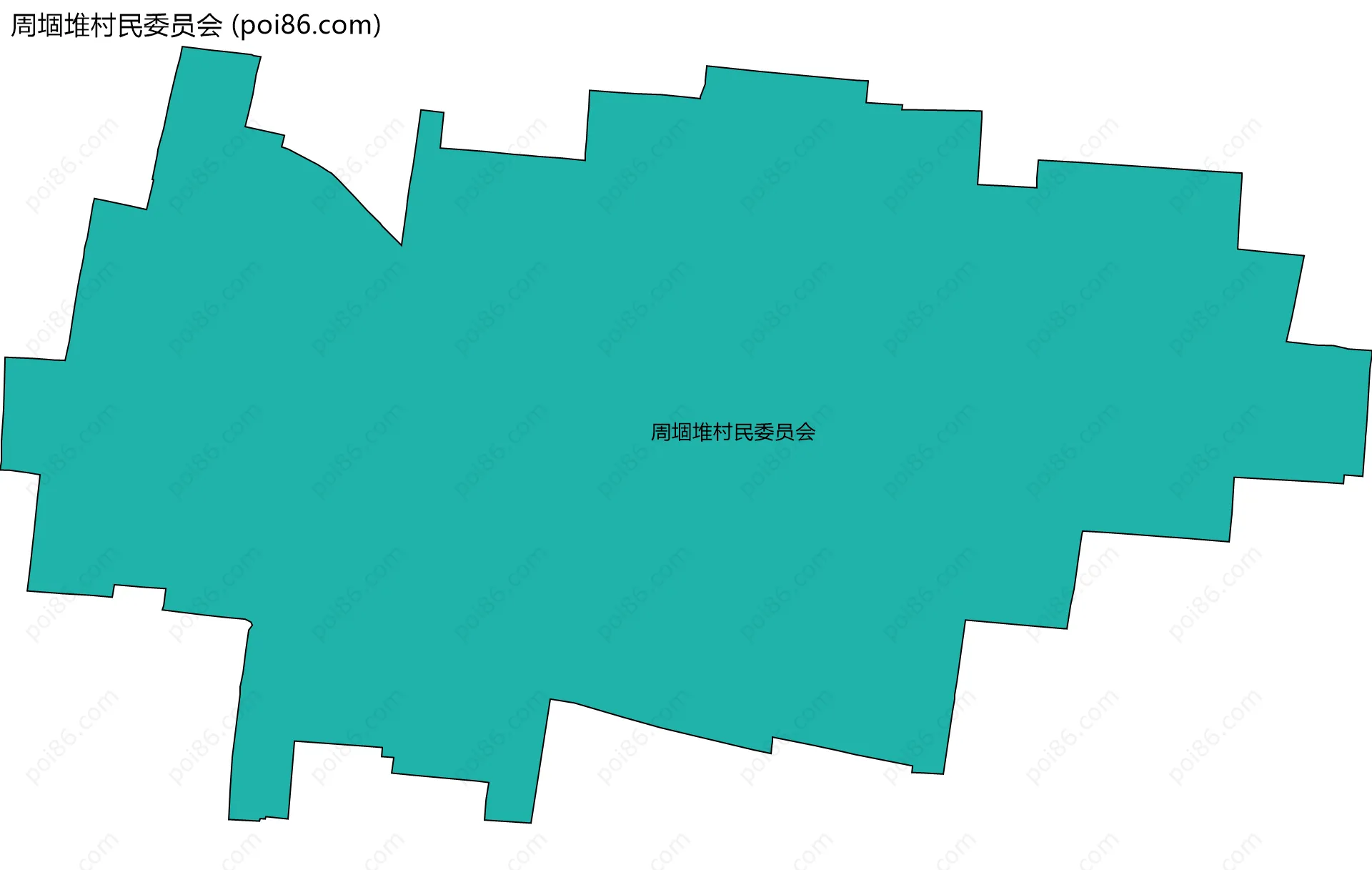 周堌堆村民委员会边界地图