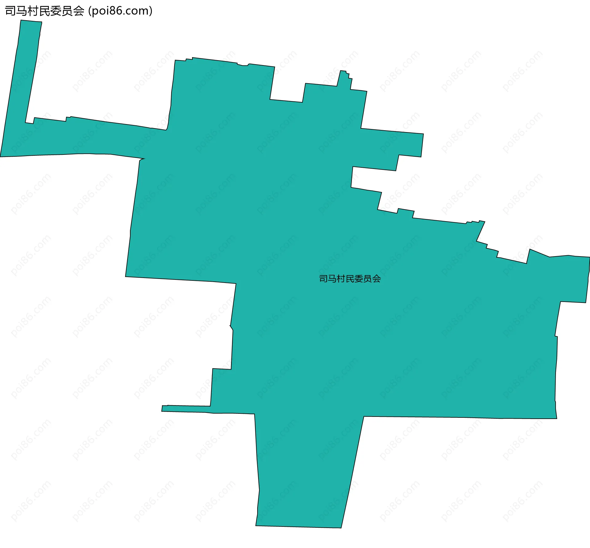 司马村民委员会边界地图