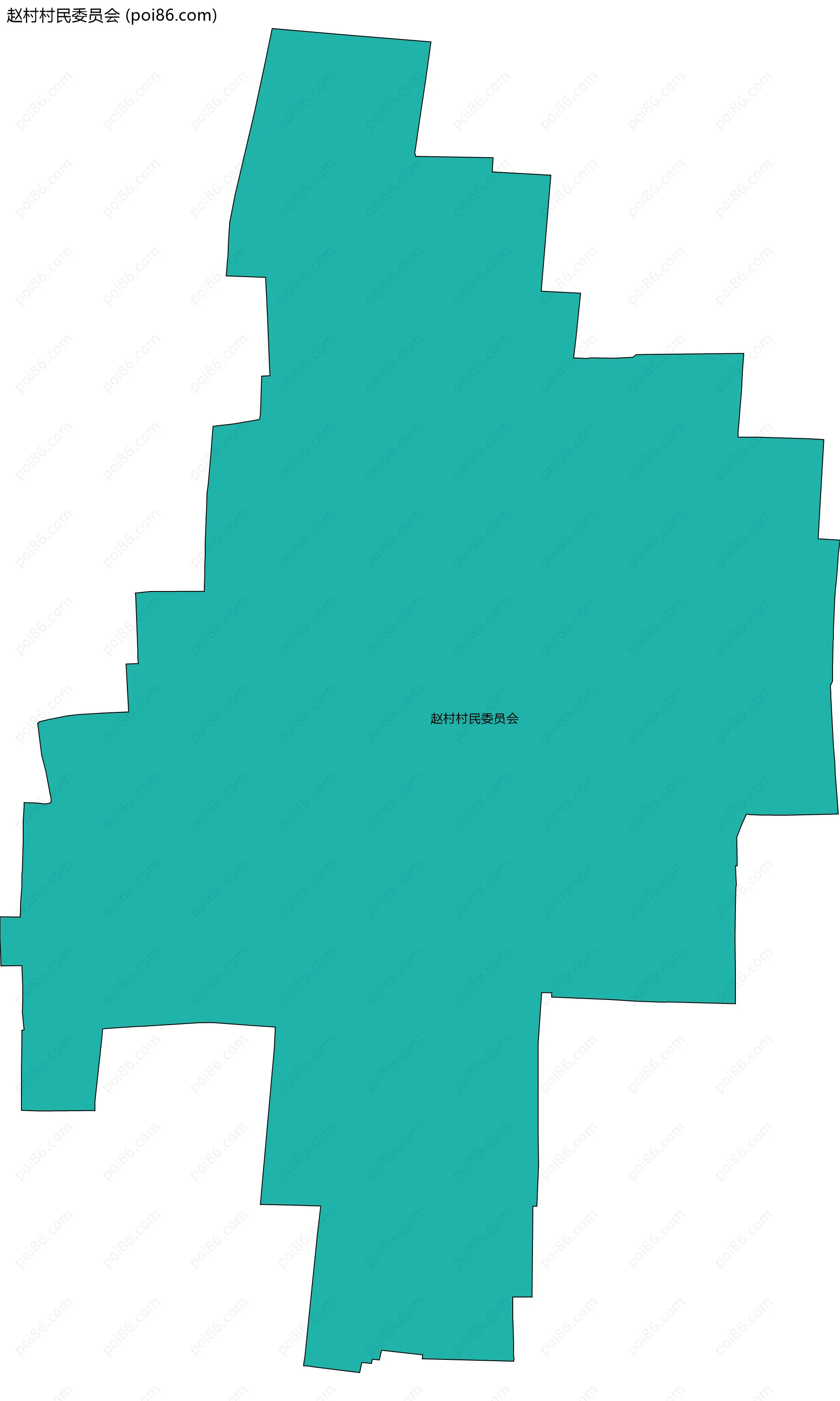 赵村村民委员会边界地图