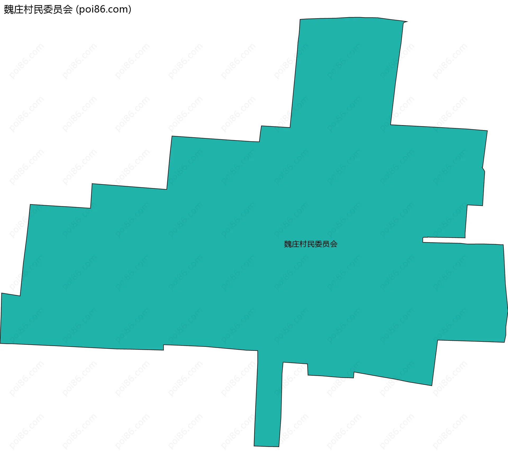 魏庄村民委员会边界地图
