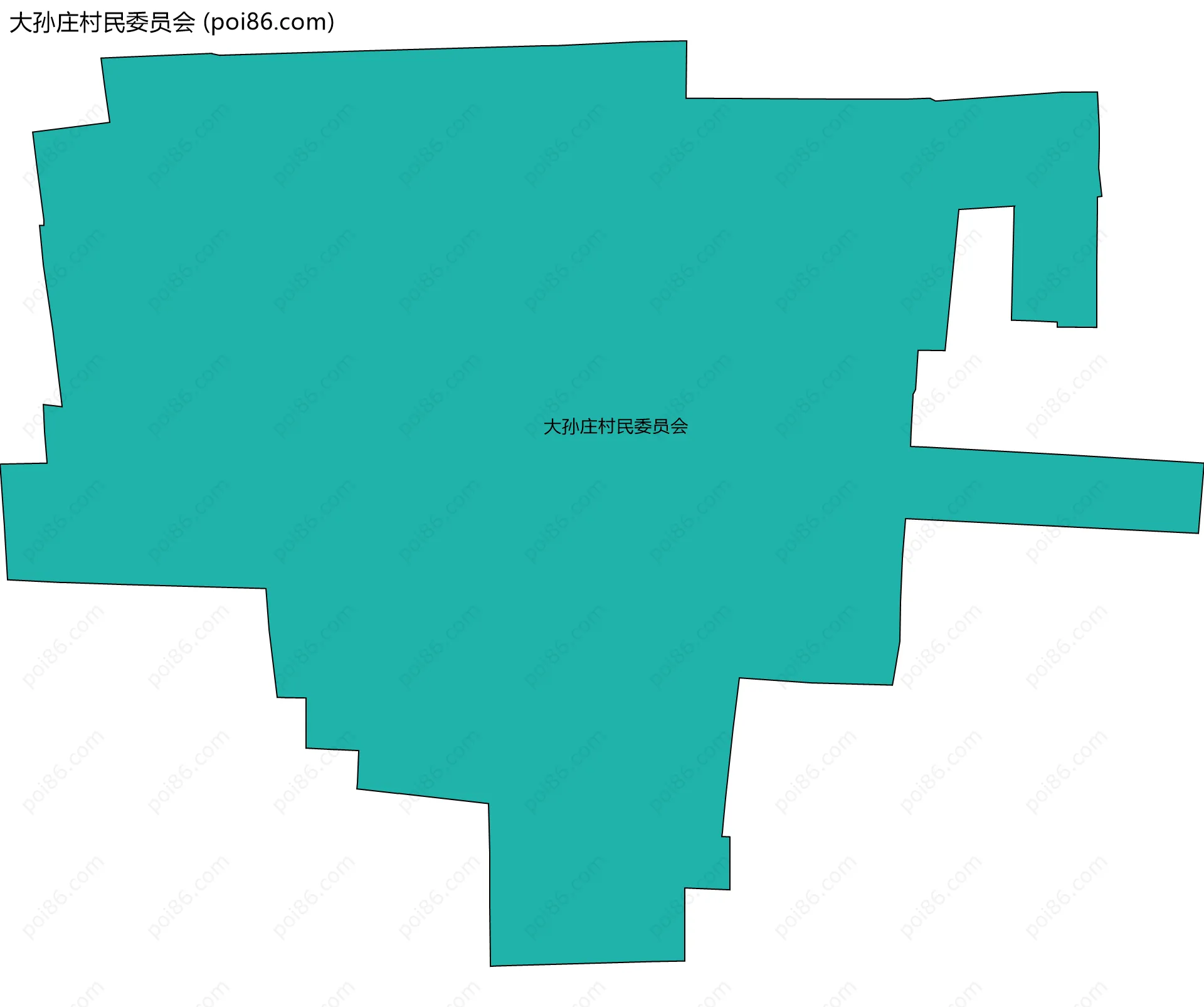 大孙庄村民委员会边界地图