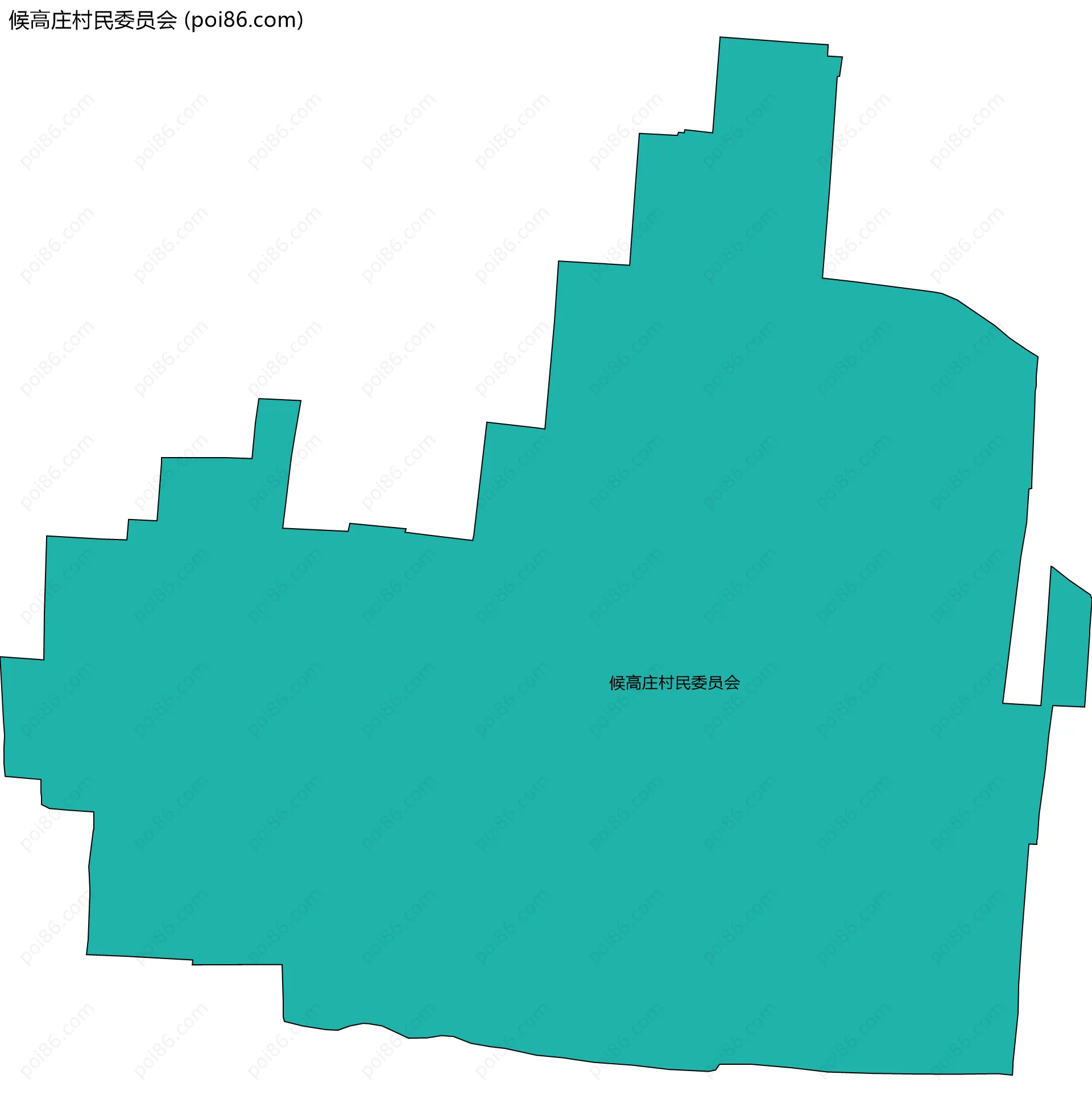 候高庄村民委员会边界地图
