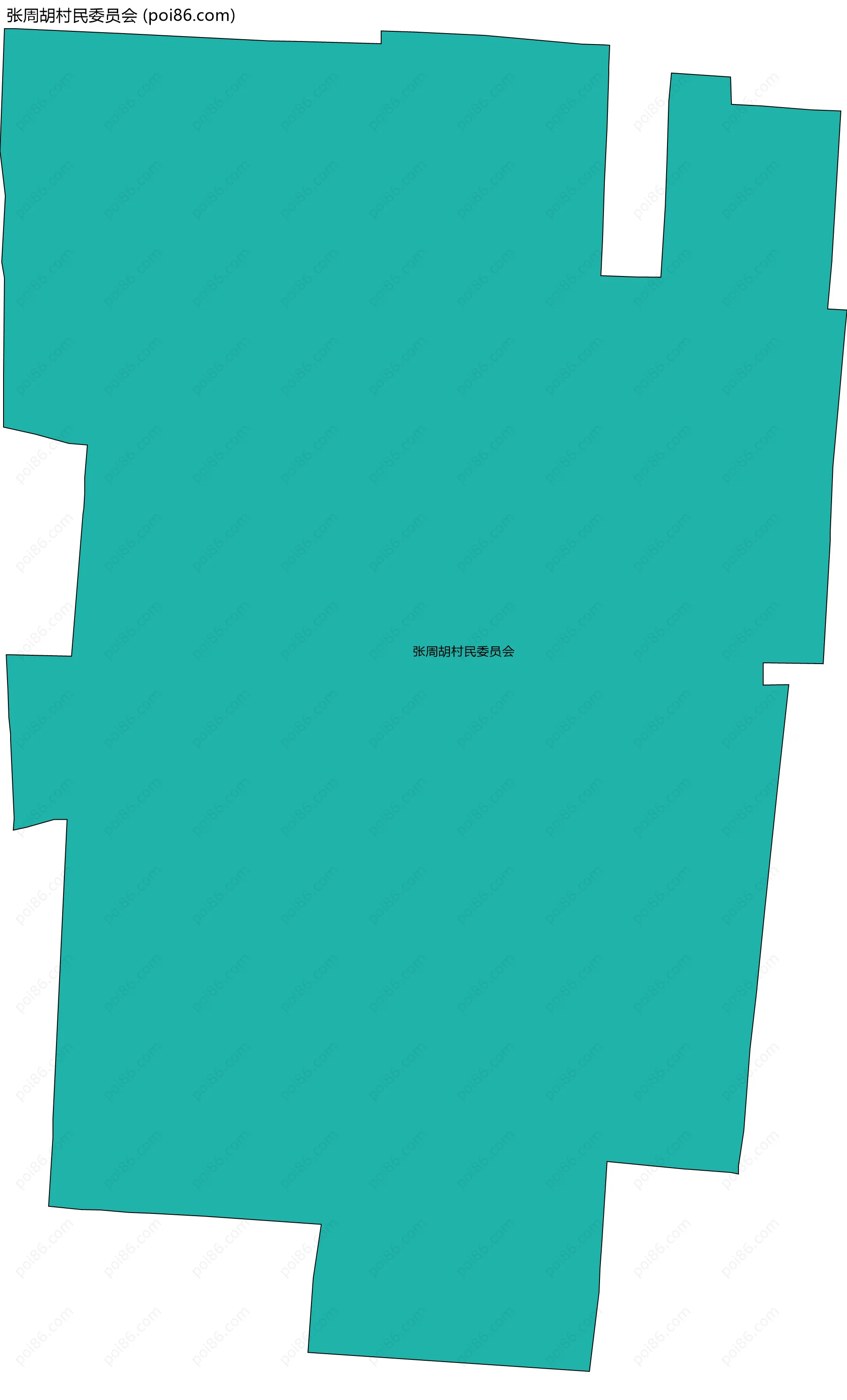 张周胡村民委员会边界地图