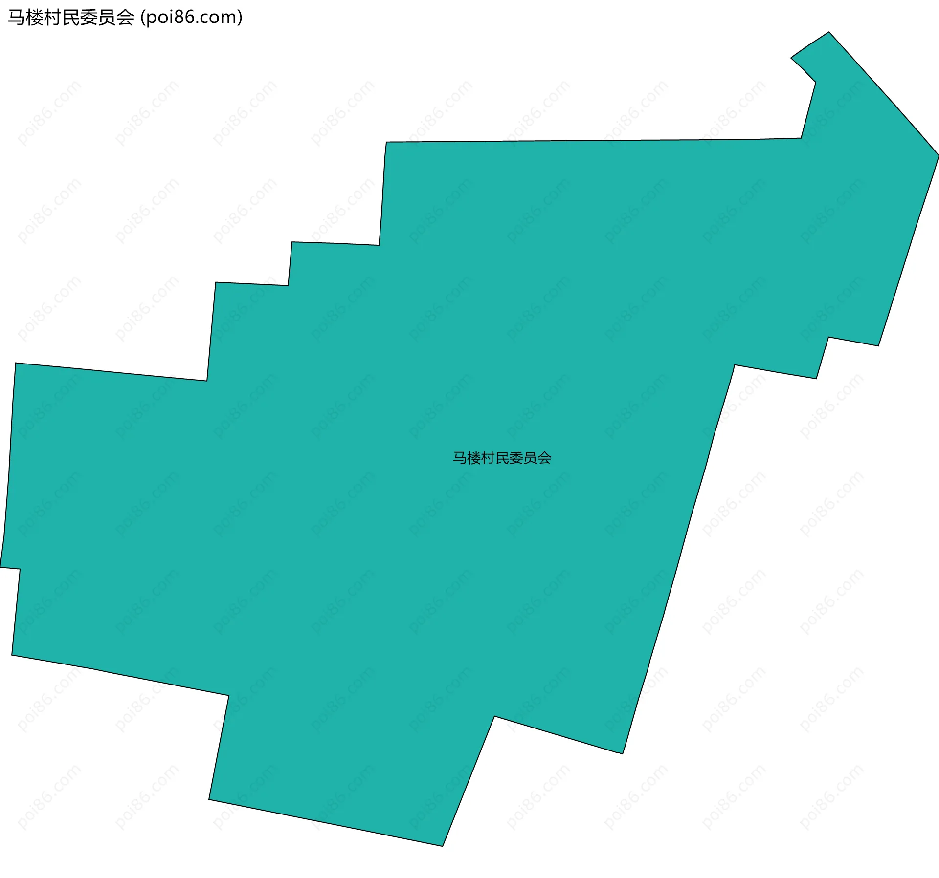 马楼村民委员会边界地图